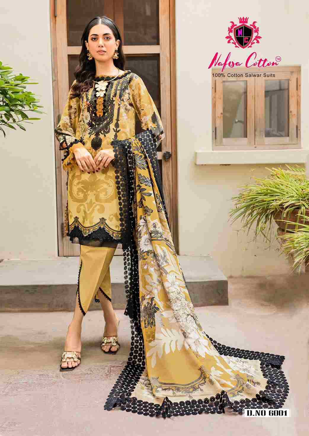 Andaaz Vol-6 By Nafisa Cotton 6001 To 6006 Series Beautiful Festive Suits Stylish Fancy Colorful Casual Wear & Ethnic Wear Pure Cotton Digital Print Dresses At Wholesale Price