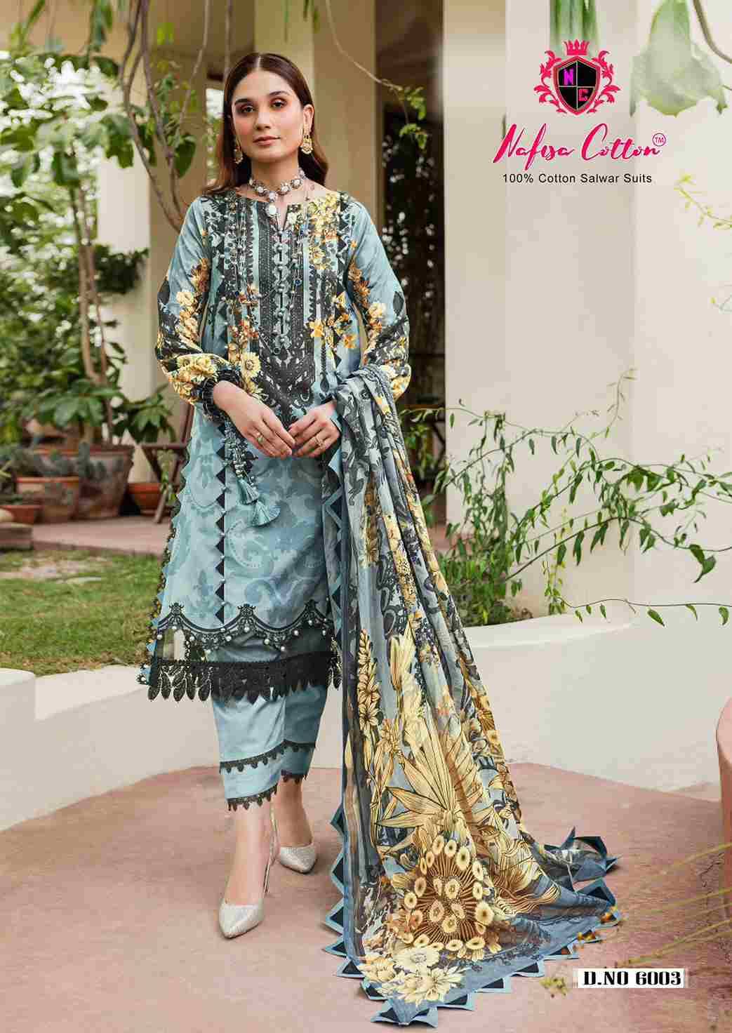 Andaaz Vol-6 By Nafisa Cotton 6001 To 6006 Series Beautiful Festive Suits Stylish Fancy Colorful Casual Wear & Ethnic Wear Pure Cotton Digital Print Dresses At Wholesale Price