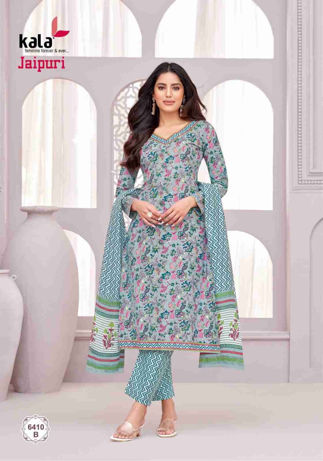 Jaipuri Vol-6 By Kala 6401-B To 6412-B Series Beautiful Suits Colorful Stylish Fancy Casual Wear & Ethnic Wear Premium Cotton Print Dresses At Wholesale Price