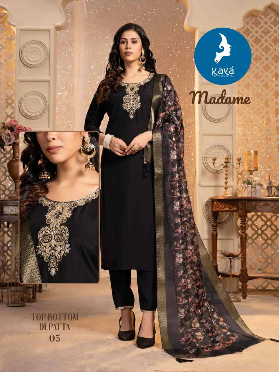 Madame By Kaya 01 To 08 Series Designer Stylish Fancy Colorful Beautiful Party Wear & Ethnic Wear Collection Roman Silk Dresses At Wholesale Price