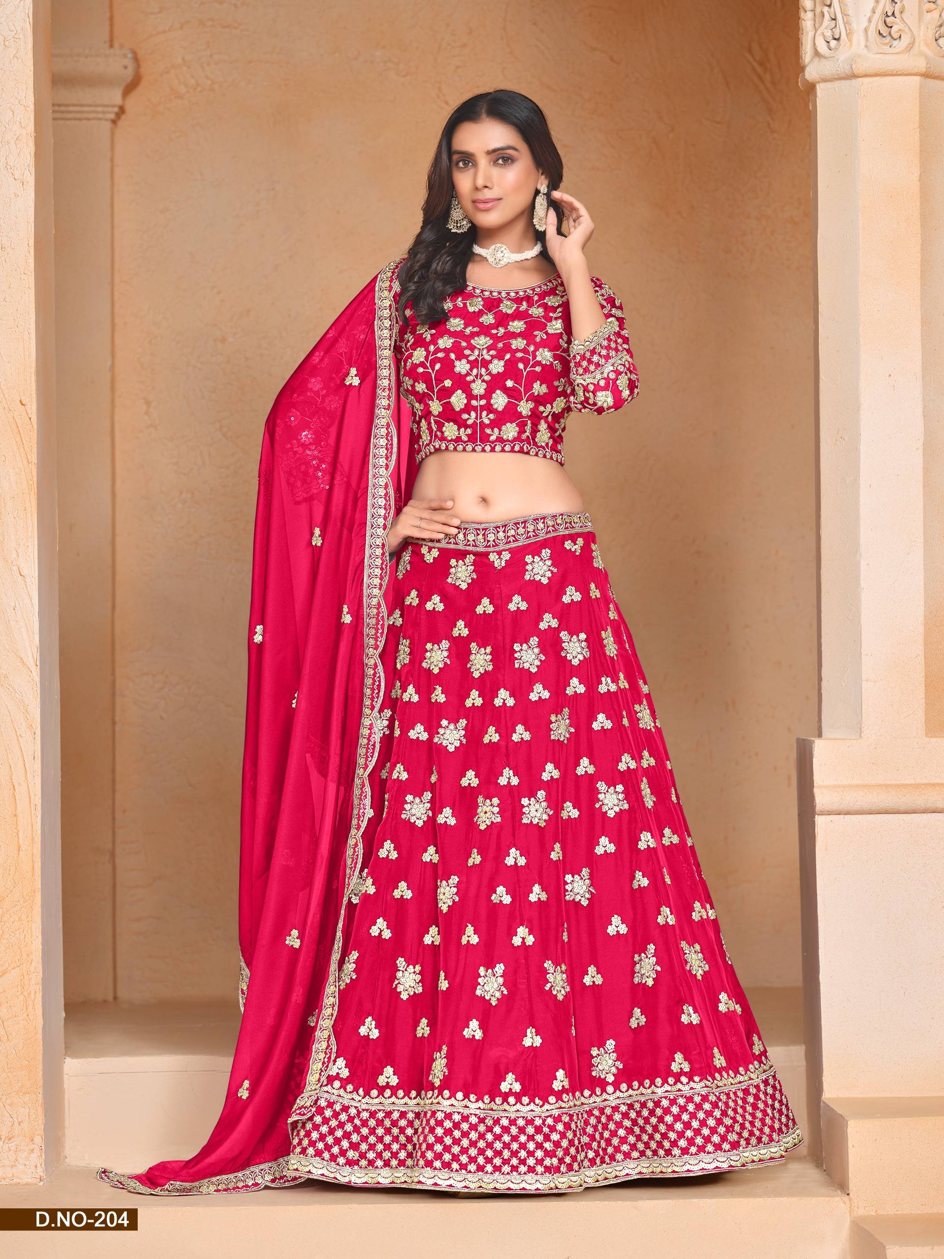 Mehvish Vol-2 By Fashid Wholesale 201 To 204 Series Festive Wear Collection Beautiful Stylish Colorful Fancy Party Wear & Occasional Wear Organza Lehengas At Wholesale Price