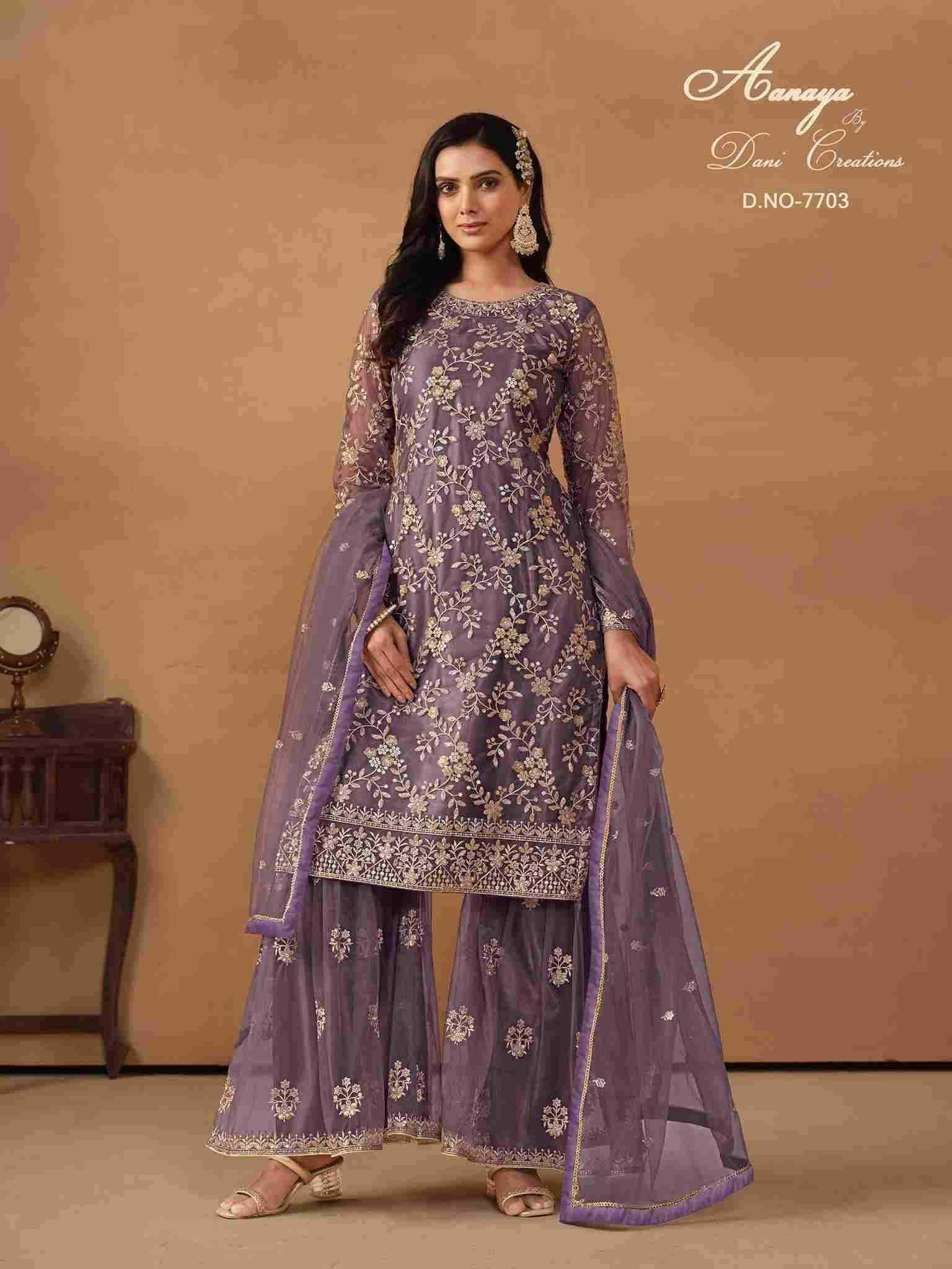 Aanaya Vol-177 By Twisha 7701 To 7704 Series Designer Festive Suits Collection Beautiful Stylish Fancy Colorful Party Wear & Occasional Wear Net Dresses At Wholesale Price