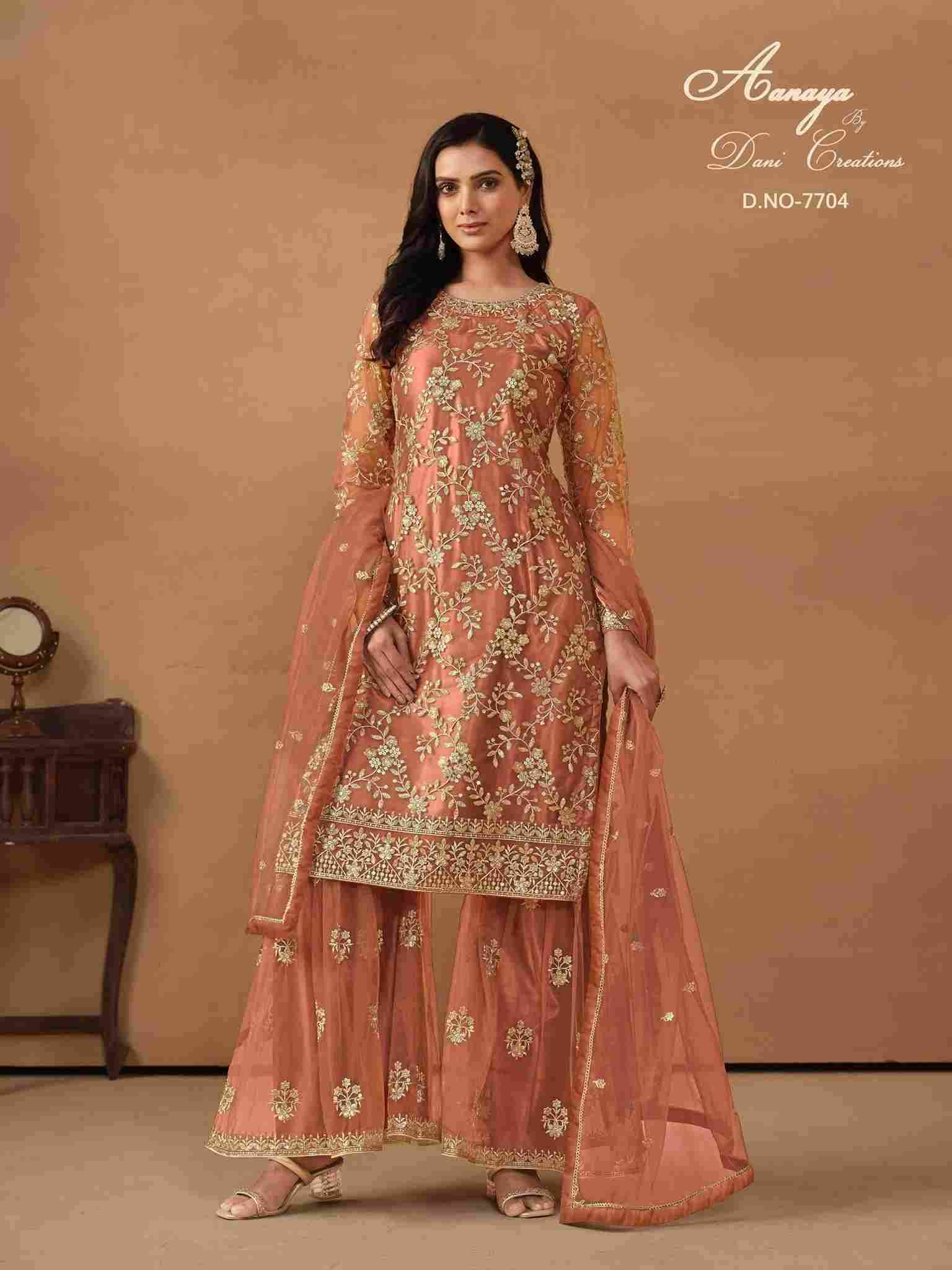 Aanaya Vol-177 By Twisha 7701 To 7704 Series Designer Festive Suits Collection Beautiful Stylish Fancy Colorful Party Wear & Occasional Wear Net Dresses At Wholesale Price