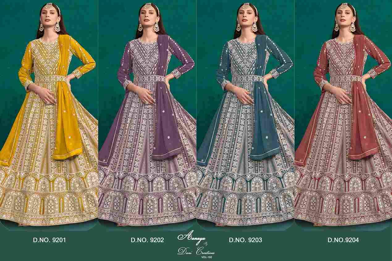 Aanaya Vol-192 By Twisha 9201 To 9204 Series Designer Anarkali Suits Collection Beautiful Stylish Fancy Colorful Party Wear & Occasional Wear Faux Georgette Dresses At Wholesale Price