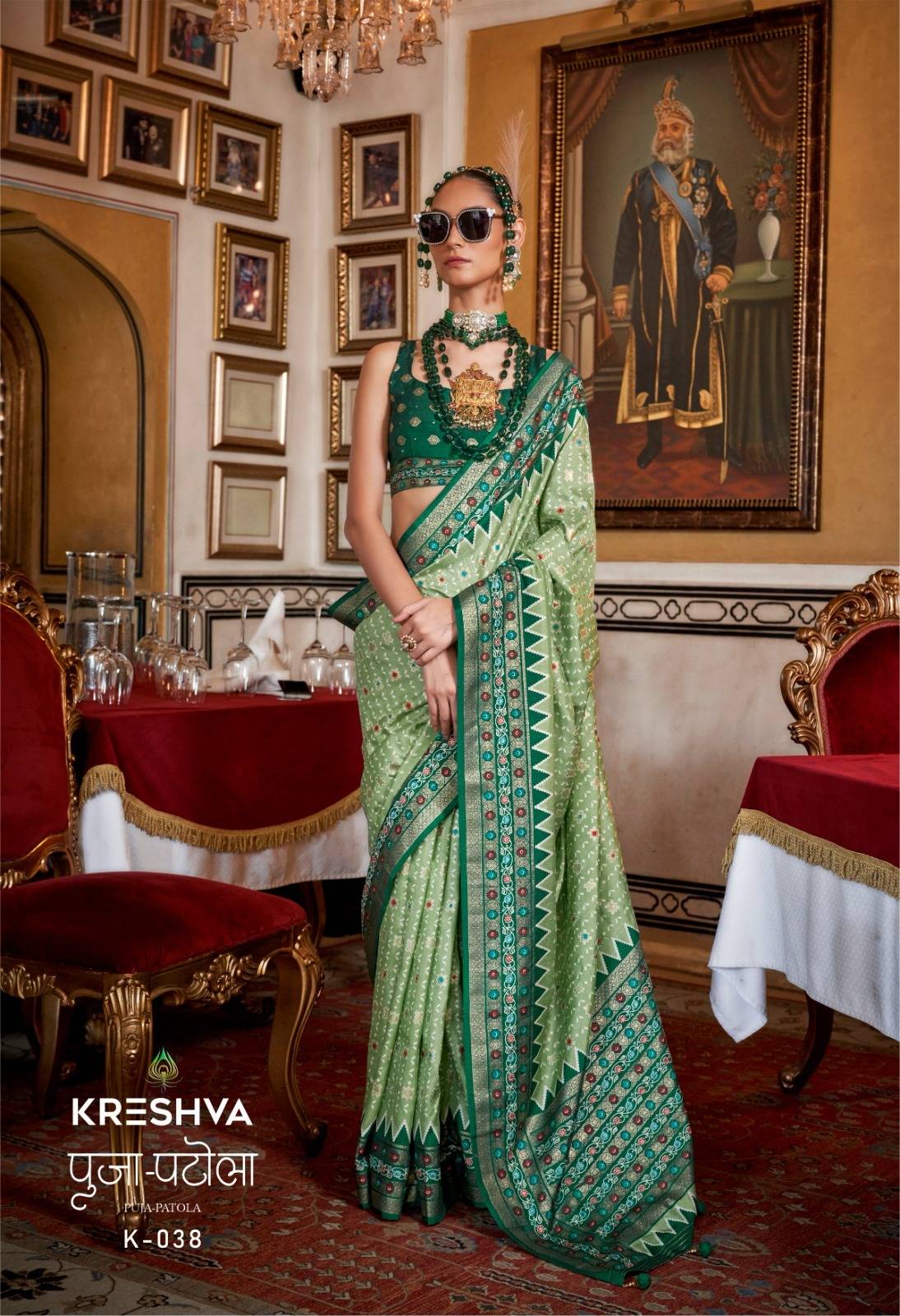 Puja Patola By Kreshva 38 To 43 Series Indian Traditional Wear Collection Beautiful Stylish Fancy Colorful Party Wear & Occasional Wear Silk Sarees At Wholesale Price