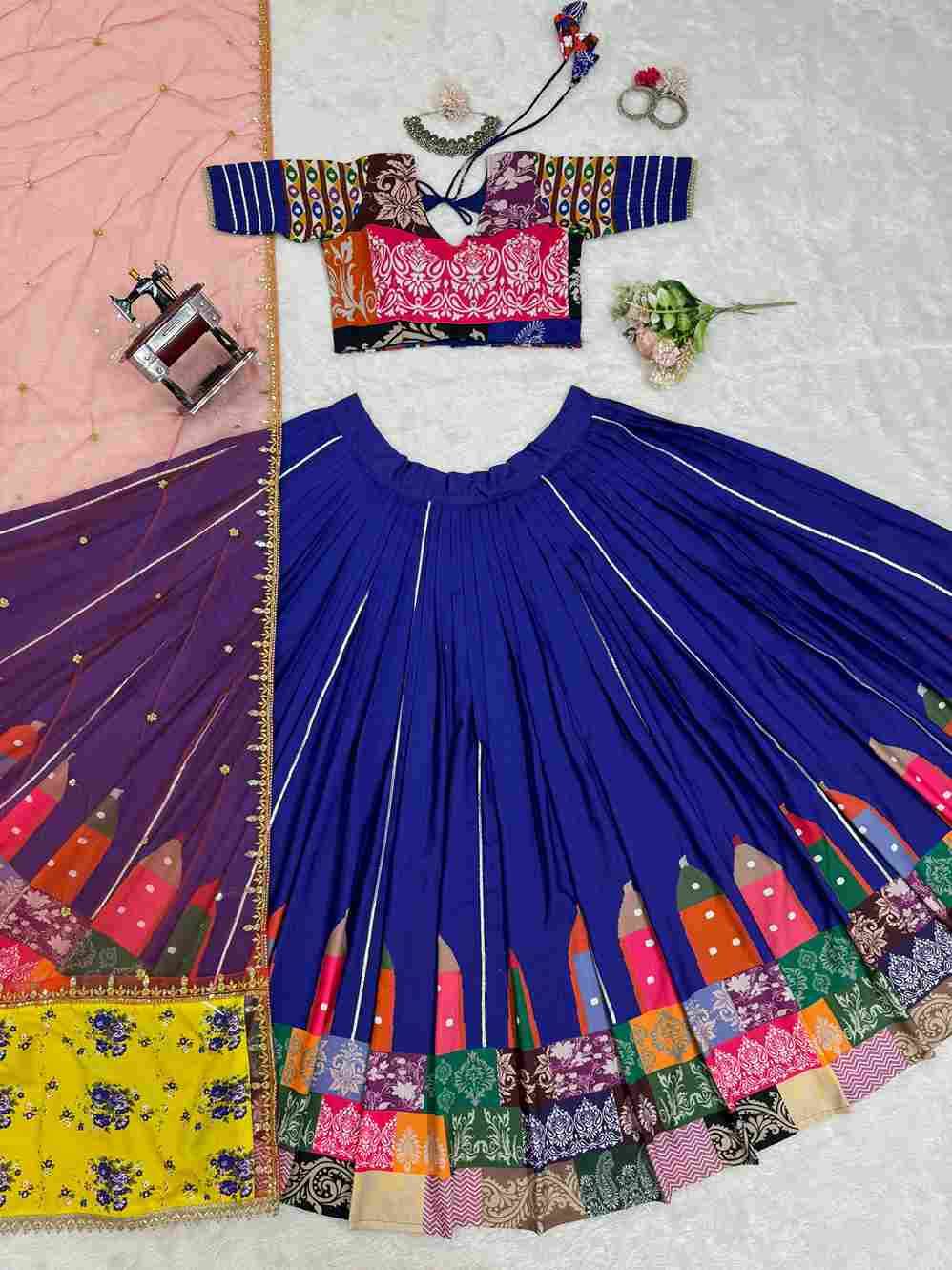 R-6474 By Fashid Wholesale Designer Beautiful Navratri Collection Occasional Wear & Party Wear Rayon Lehengas At Wholesale Price