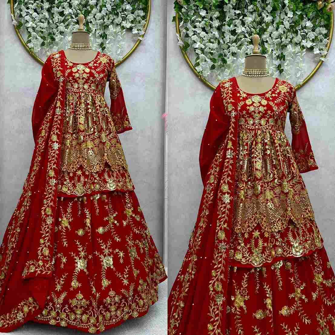 K-1464 By Fashid Wholesale Beautiful Festive Suits Colorful Stylish Fancy Casual Wear & Ethnic Wear Faux Georgette Dresses At Wholesale Price