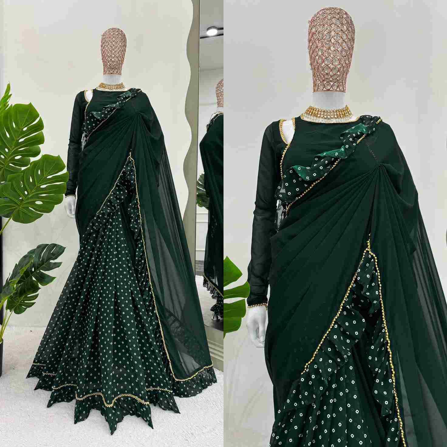 K-520 By Fashid Wholesale Indian Traditional Wear Collection Beautiful Stylish Fancy Colorful Party Wear & Occasional Wear Faux Georgette Designer Sarees At Wholesale Price