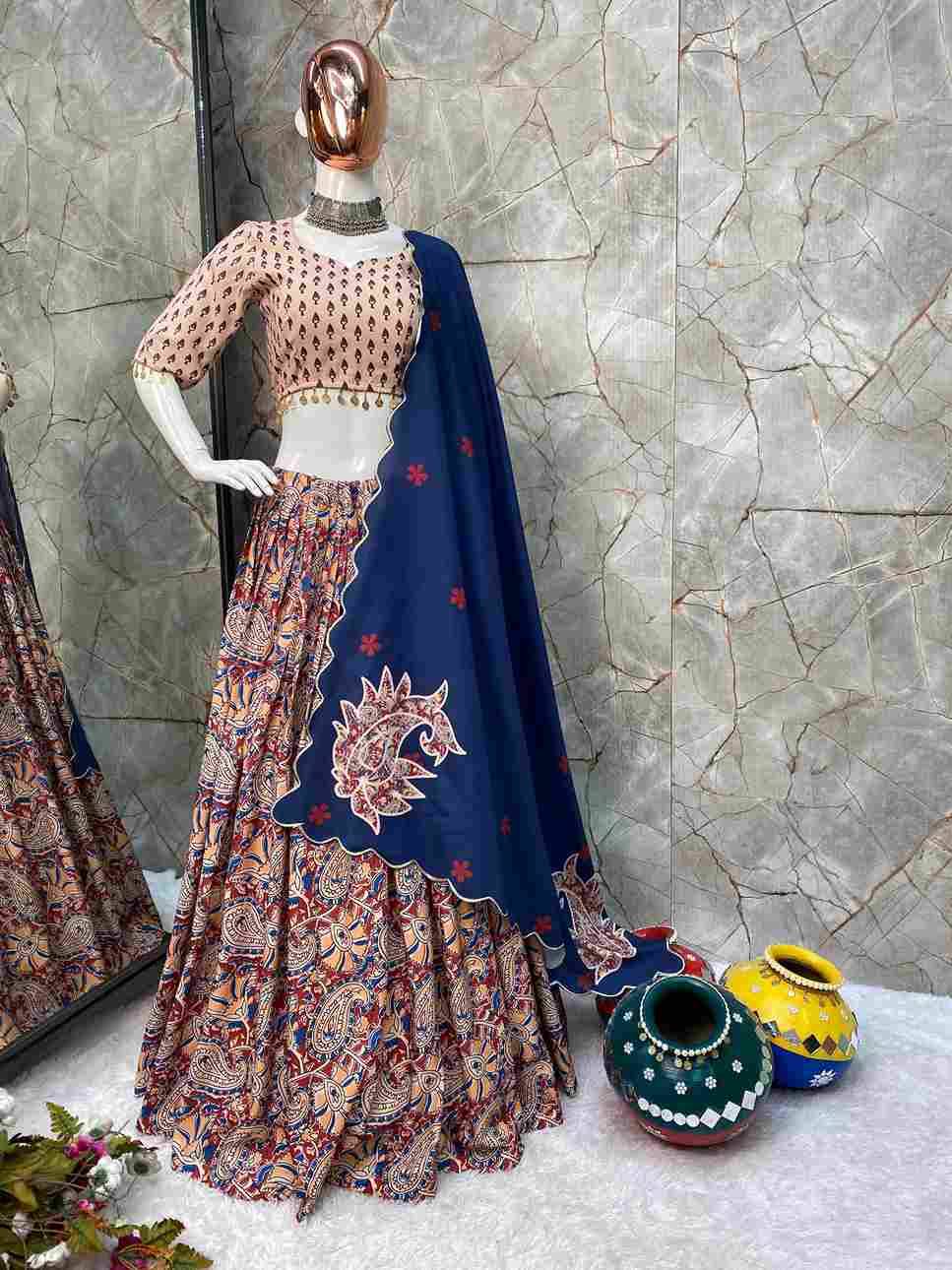 L-623 By Fashid Wholesale Indian Traditional Beautiful Stylish Designer Banarasi Silk Jacquard Embroidered Party Wear Rayon Print Lehengas At Wholesale Price