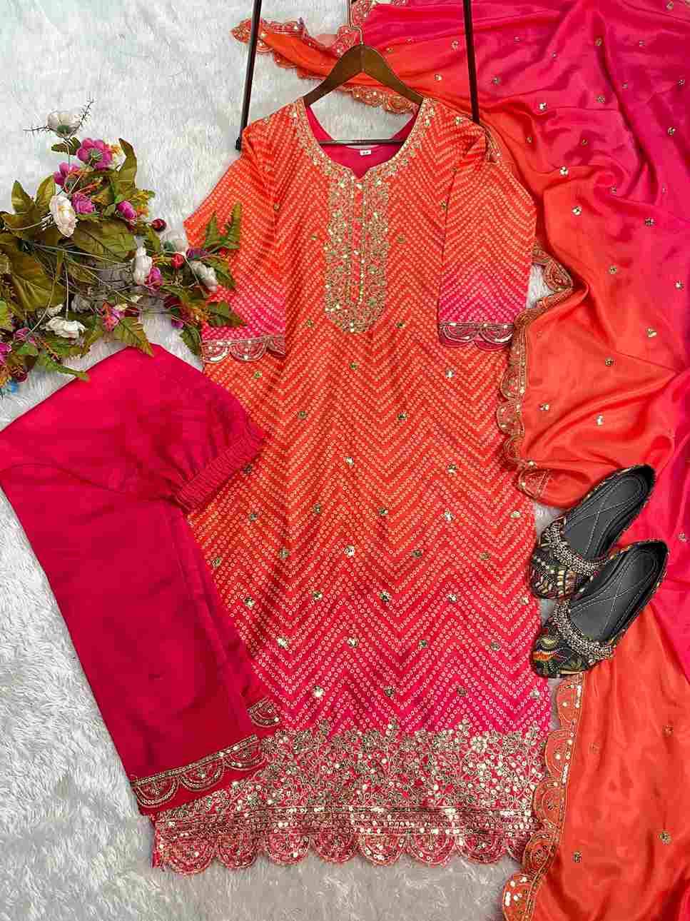 L-1880 By Fashid Wholesale 01 To 04 Series Beautiful Suits Colorful Stylish Fancy Casual Wear & Ethnic Wear Pure Chinnon Silk Dresses At Wholesale Price