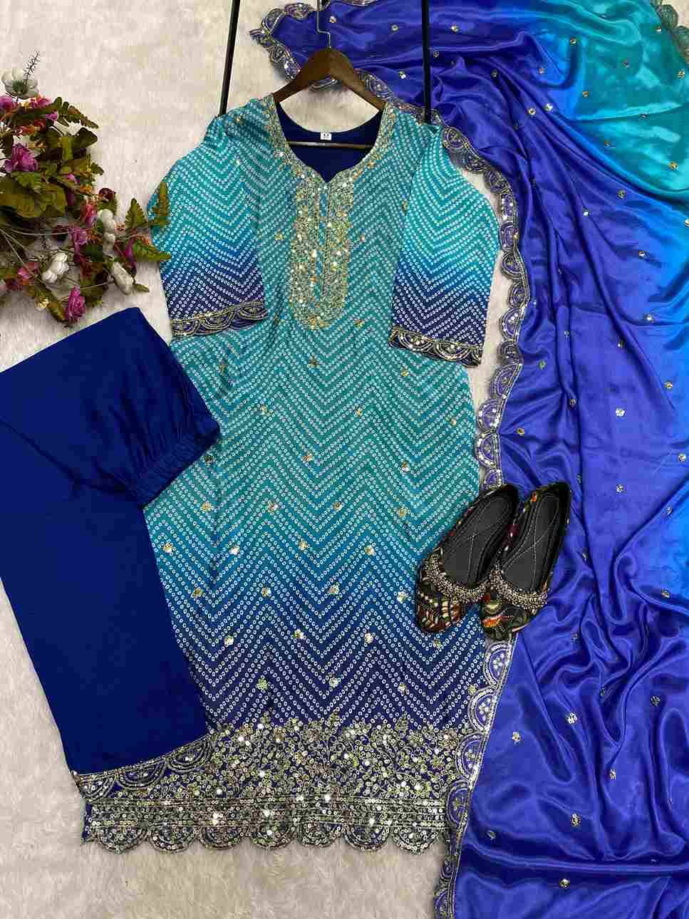 L-1880 By Fashid Wholesale 01 To 04 Series Beautiful Suits Colorful Stylish Fancy Casual Wear & Ethnic Wear Pure Chinnon Silk Dresses At Wholesale Price