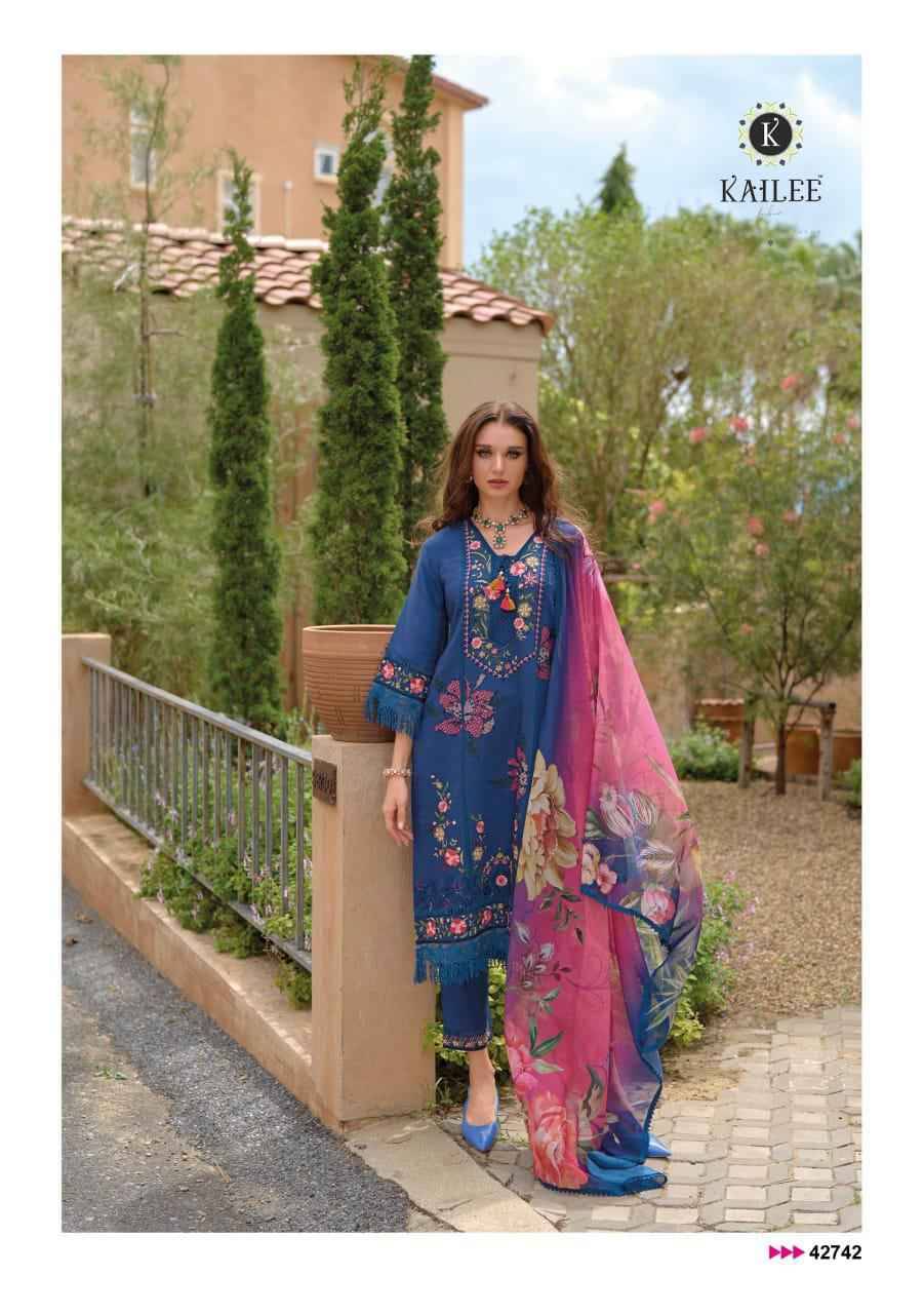 Sifaara Vol-2 By Kailee 42741 To 42744 Series Beautiful Stylish Festive Suits Fancy Colorful Casual Wear & Ethnic Wear & Ready To Wear Viscose Muslin Embroidered Dresses At Wholesale Price