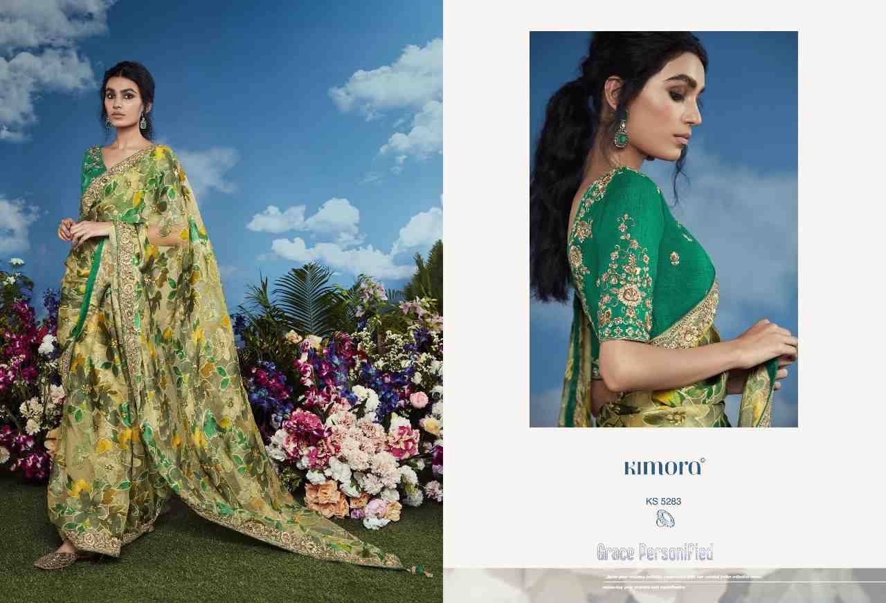 Bagicha By Kimora Fashion 5281 To 5291 Series Indian Traditional Wear Collection Beautiful Stylish Fancy Colorful Party Wear & Occasional Wear Brasso Sarees At Wholesale Price