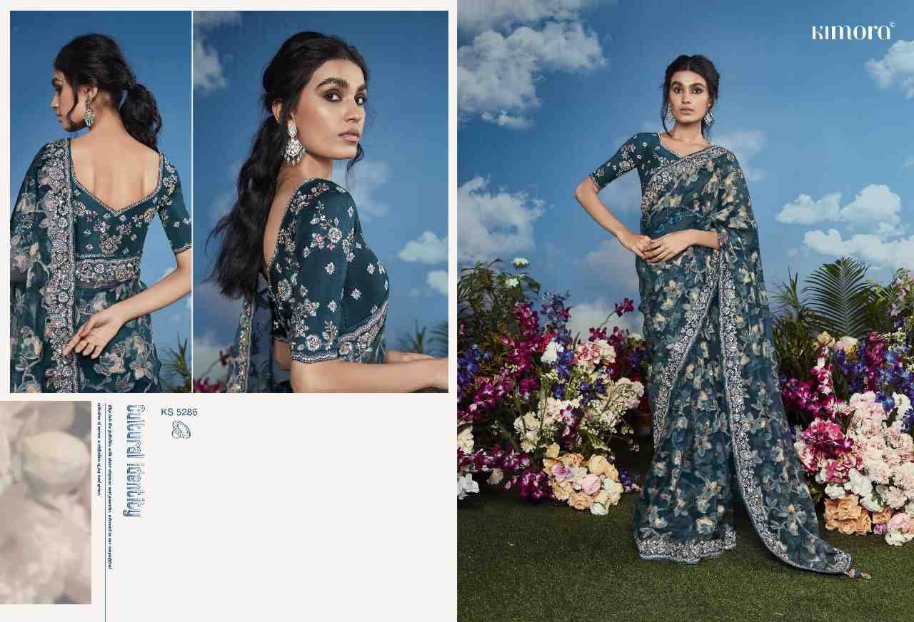 Bagicha By Kimora Fashion 5281 To 5291 Series Indian Traditional Wear Collection Beautiful Stylish Fancy Colorful Party Wear & Occasional Wear Brasso Sarees At Wholesale Price