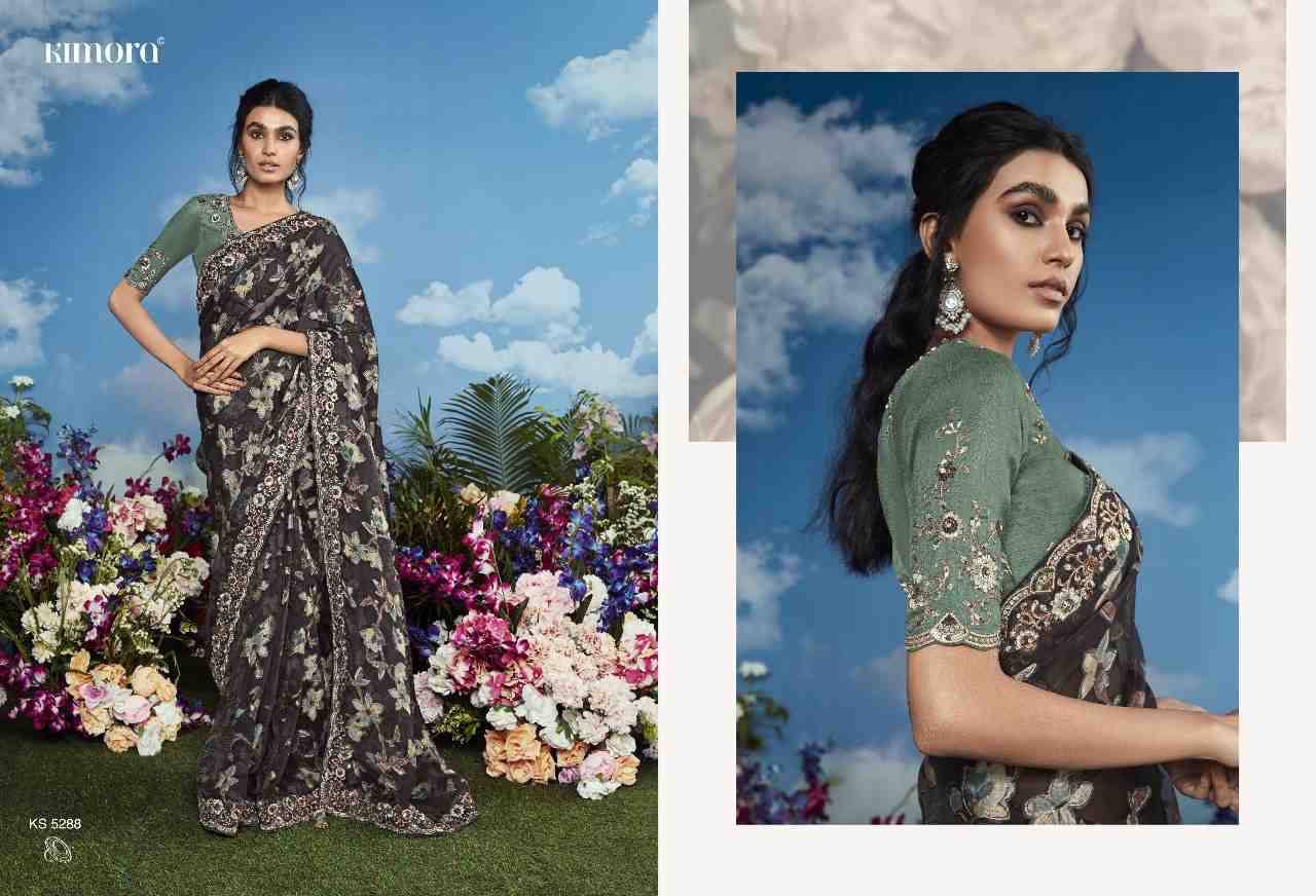 Bagicha By Kimora Fashion 5281 To 5291 Series Indian Traditional Wear Collection Beautiful Stylish Fancy Colorful Party Wear & Occasional Wear Brasso Sarees At Wholesale Price