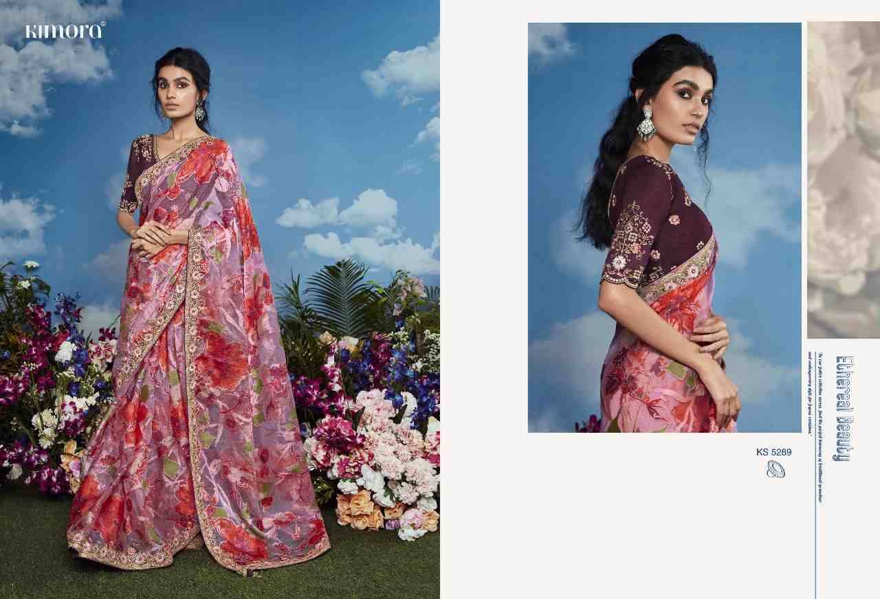 Bagicha By Kimora Fashion 5281 To 5291 Series Indian Traditional Wear Collection Beautiful Stylish Fancy Colorful Party Wear & Occasional Wear Brasso Sarees At Wholesale Price