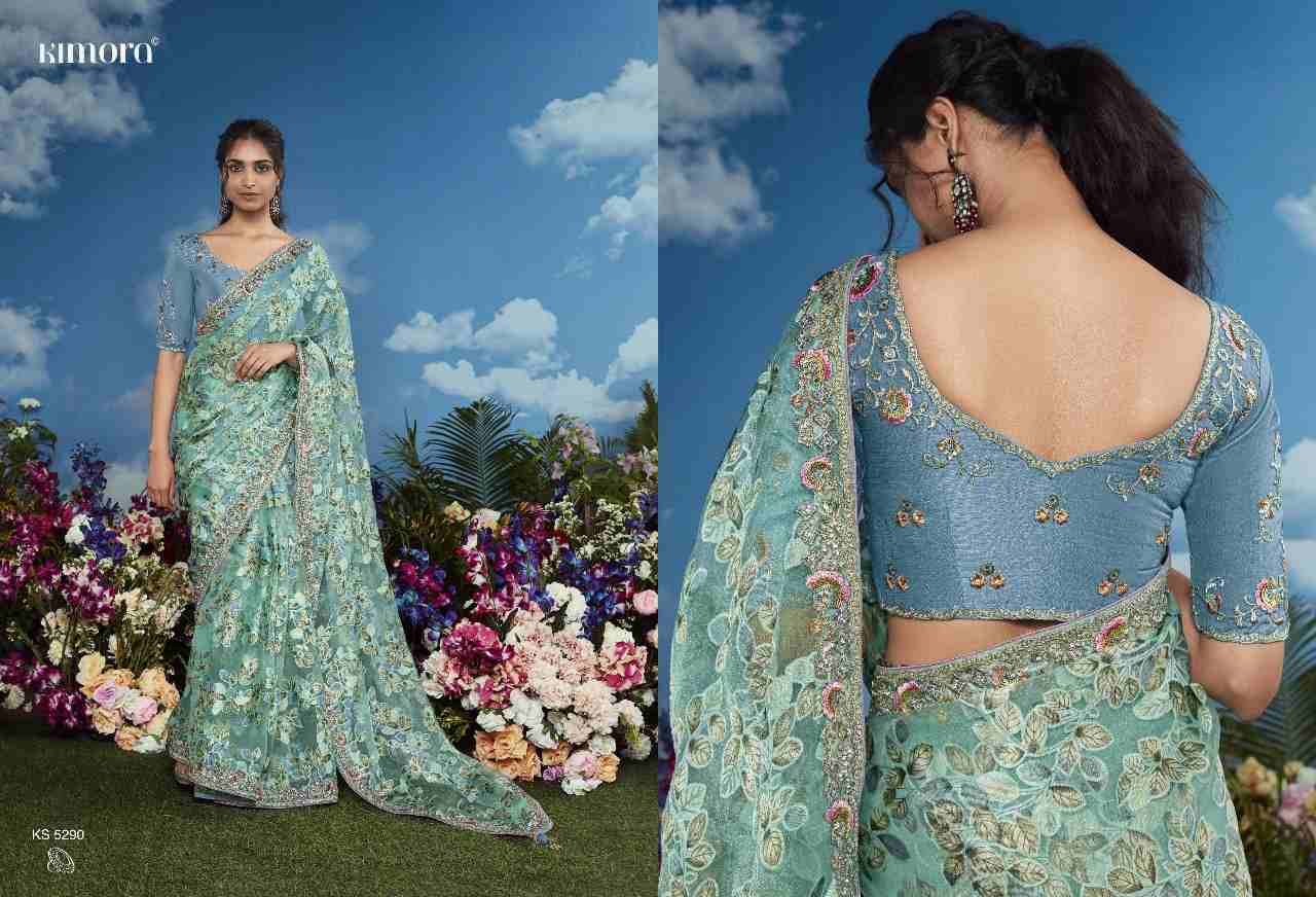 Bagicha By Kimora Fashion 5281 To 5291 Series Indian Traditional Wear Collection Beautiful Stylish Fancy Colorful Party Wear & Occasional Wear Brasso Sarees At Wholesale Price