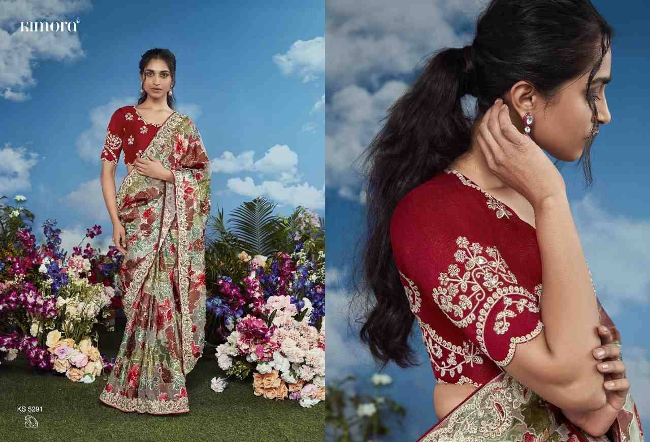 Bagicha By Kimora Fashion 5281 To 5291 Series Indian Traditional Wear Collection Beautiful Stylish Fancy Colorful Party Wear & Occasional Wear Brasso Sarees At Wholesale Price