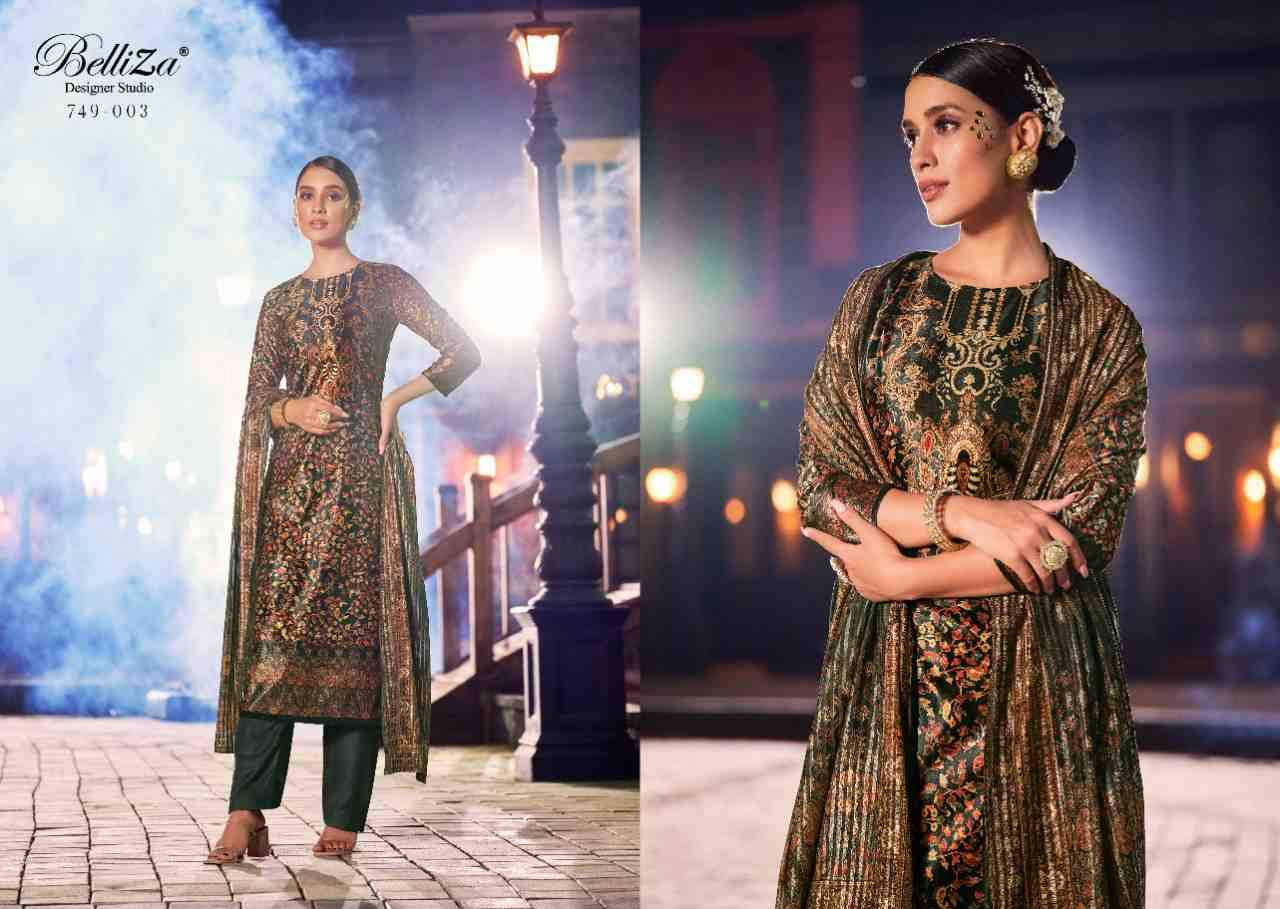 Safinaaz By Belliza 749-001 To 749-008 Series Beautiful Festive Suits Stylish Fancy Colorful Casual Wear & Ethnic Wear Pure Velvet Print Dresses At Wholesale Price