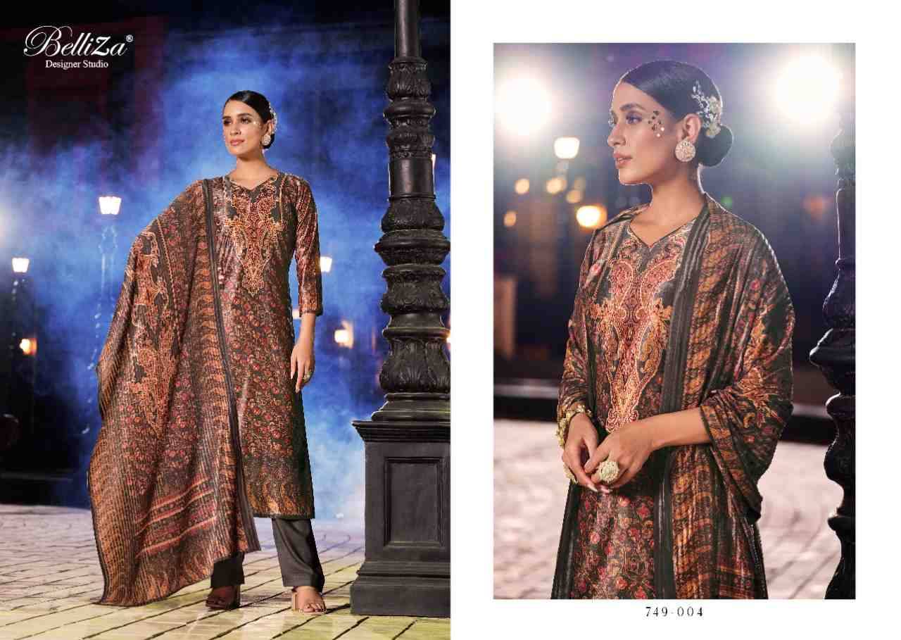 Safinaaz By Belliza 749-001 To 749-008 Series Beautiful Festive Suits Stylish Fancy Colorful Casual Wear & Ethnic Wear Pure Velvet Print Dresses At Wholesale Price