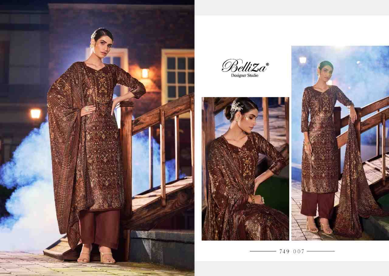 Safinaaz By Belliza 749-001 To 749-008 Series Beautiful Festive Suits Stylish Fancy Colorful Casual Wear & Ethnic Wear Pure Velvet Print Dresses At Wholesale Price