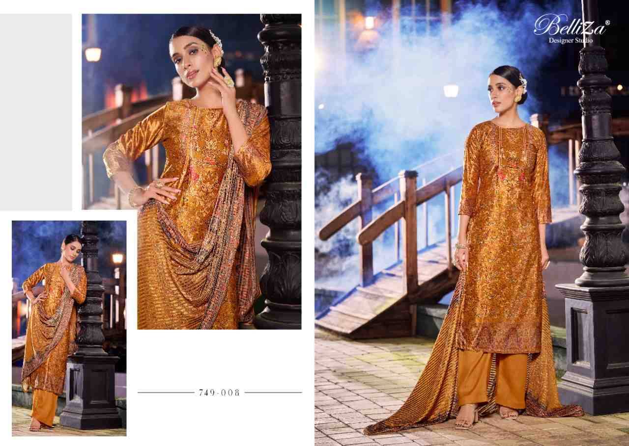 Safinaaz By Belliza 749-001 To 749-008 Series Beautiful Festive Suits Stylish Fancy Colorful Casual Wear & Ethnic Wear Pure Velvet Print Dresses At Wholesale Price