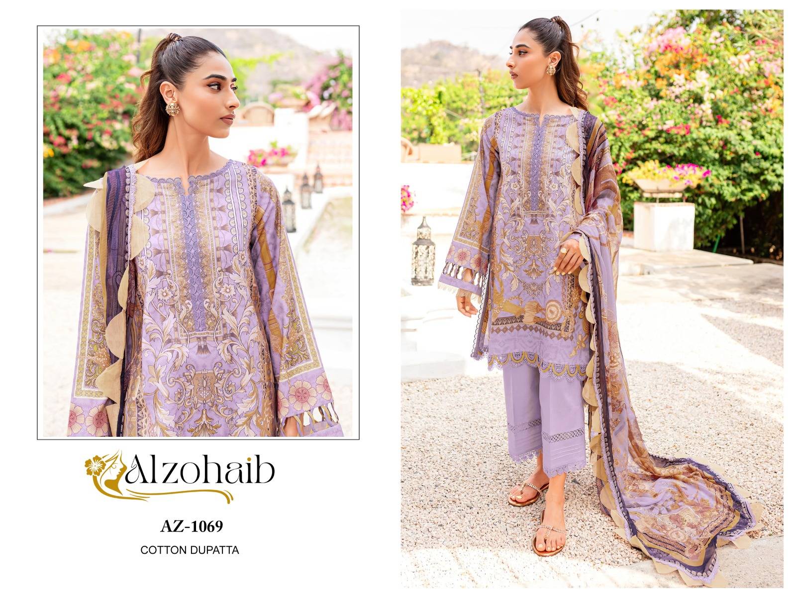 Queens Court Vol-3 By Alzohaib 1067 To 1070 Series Wholesale Designer Pakistani Suits Collection Beautiful Stylish Fancy Colorful Party Wear & Occasional Wear Pure Cotton Print Dresses At Wholesale Price