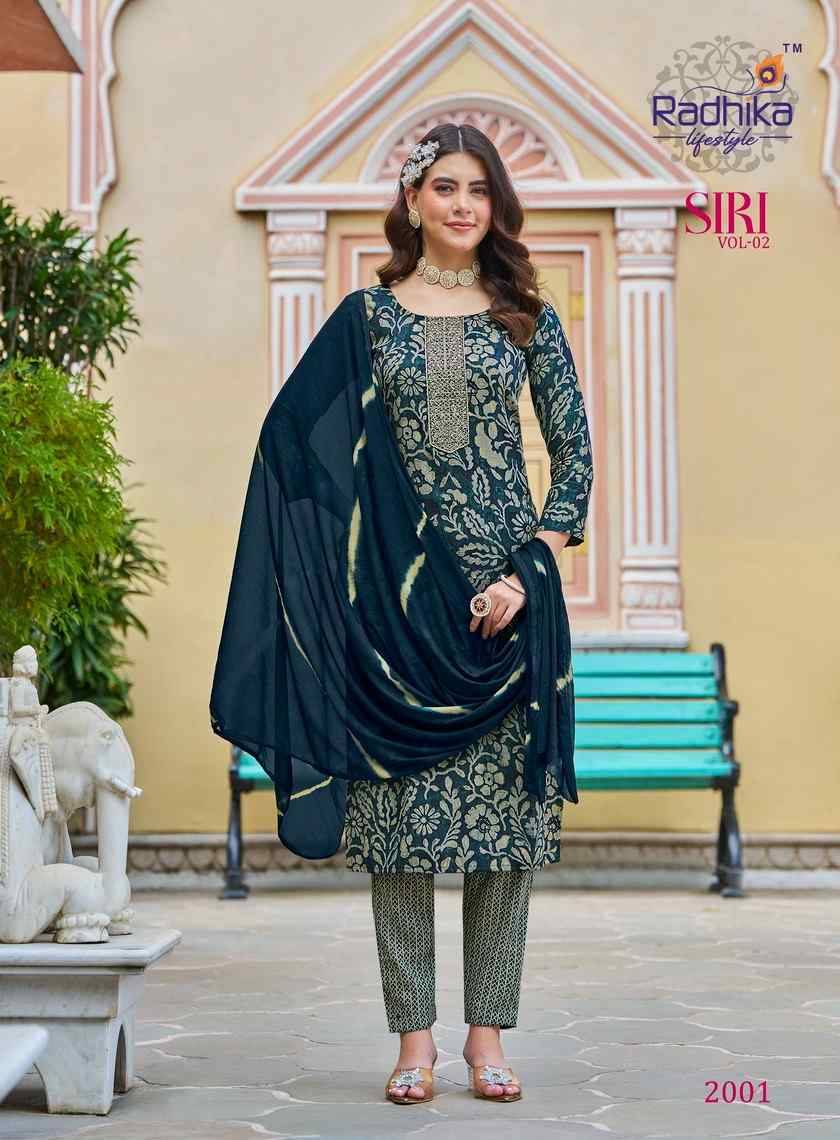 Siri Vol-2 By Radhika Lifestyle 2001 To 2008 Series Beautiful Stylish Festive Suits Fancy Colorful Casual Wear & Ethnic Wear & Ready To Wear Rayon Foil Dresses At Wholesale Price