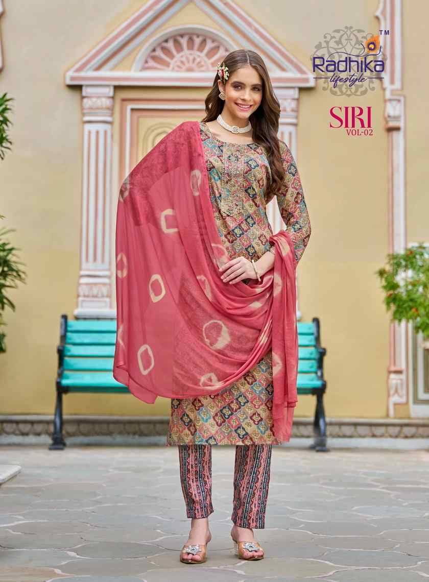 Siri Vol-2 By Radhika Lifestyle 2001 To 2008 Series Beautiful Stylish Festive Suits Fancy Colorful Casual Wear & Ethnic Wear & Ready To Wear Rayon Foil Dresses At Wholesale Price