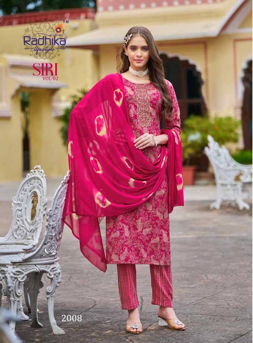 Siri Vol-2 By Radhika Lifestyle 2001 To 2008 Series Beautiful Stylish Festive Suits Fancy Colorful Casual Wear & Ethnic Wear & Ready To Wear Rayon Foil Dresses At Wholesale Price