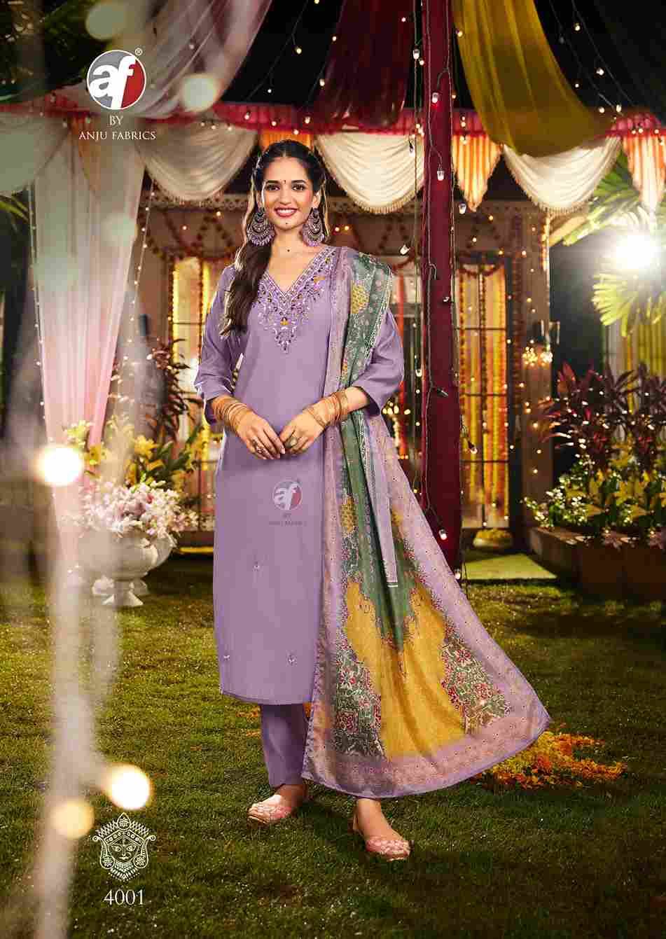 Shararat Vol-8 By Anju Fabrics 4001 To 4005 Series Beautiful Festive Suits Colorful Stylish Fancy Casual Wear & Ethnic Wear Modal Silk Dresses At Wholesale Price