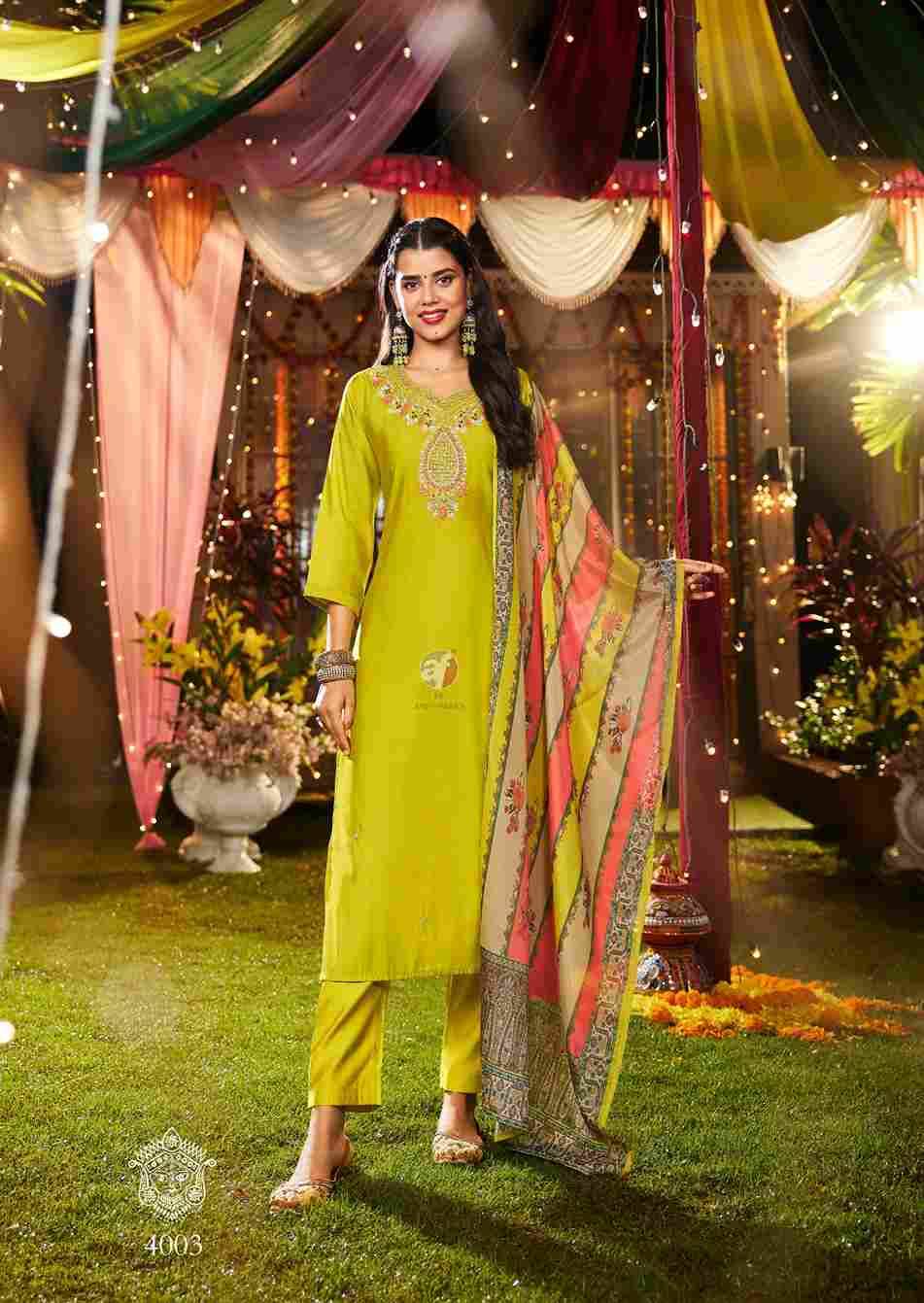 Shararat Vol-8 By Anju Fabrics 4001 To 4005 Series Beautiful Festive Suits Colorful Stylish Fancy Casual Wear & Ethnic Wear Modal Silk Dresses At Wholesale Price