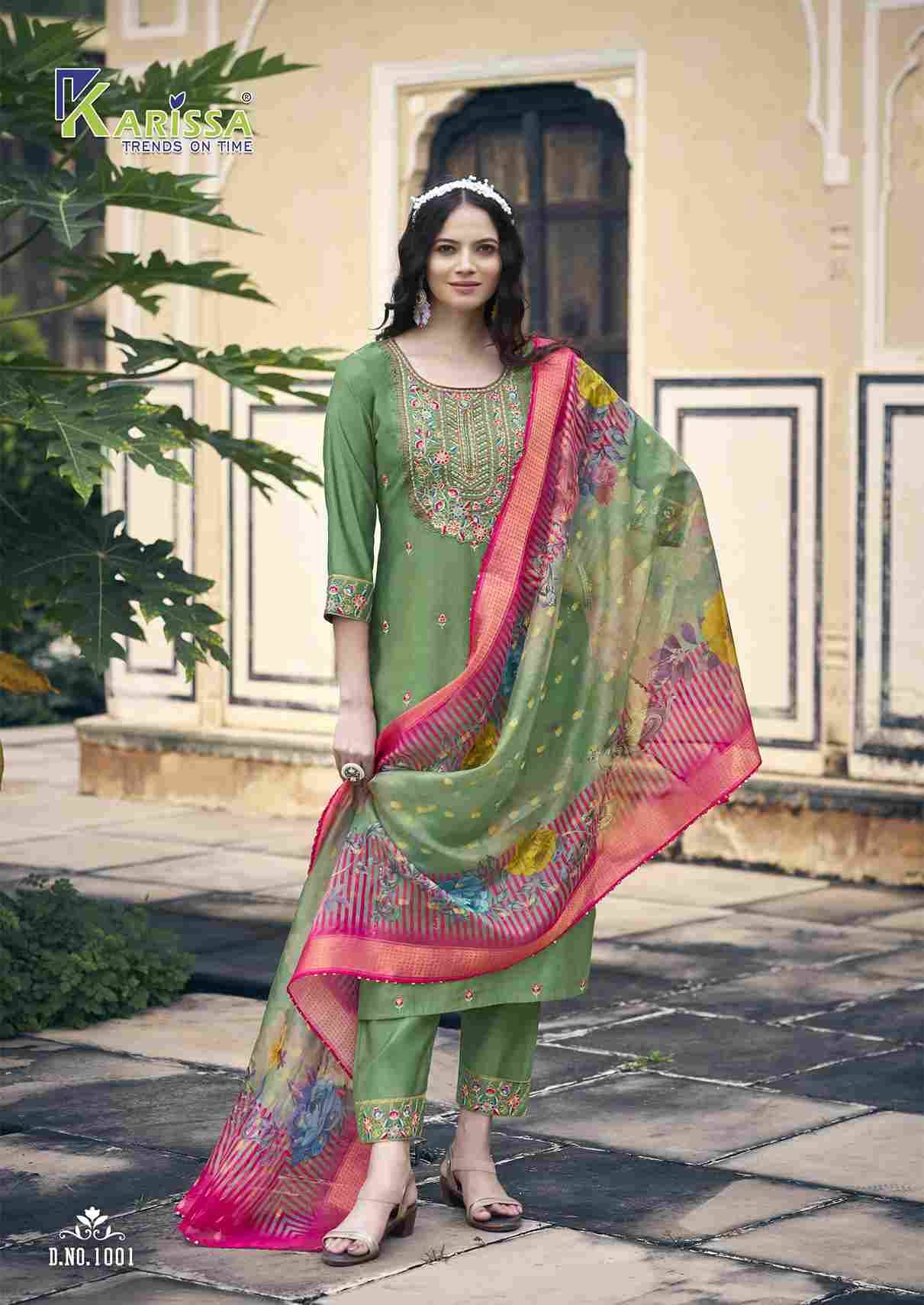 Riya By Karissa 1001 To 1006 Series Beautiful Stylish Festive Suits Fancy Colorful Casual Wear & Ethnic Wear & Ready To Wear Pure Viscose Silk Dresses At Wholesale Price