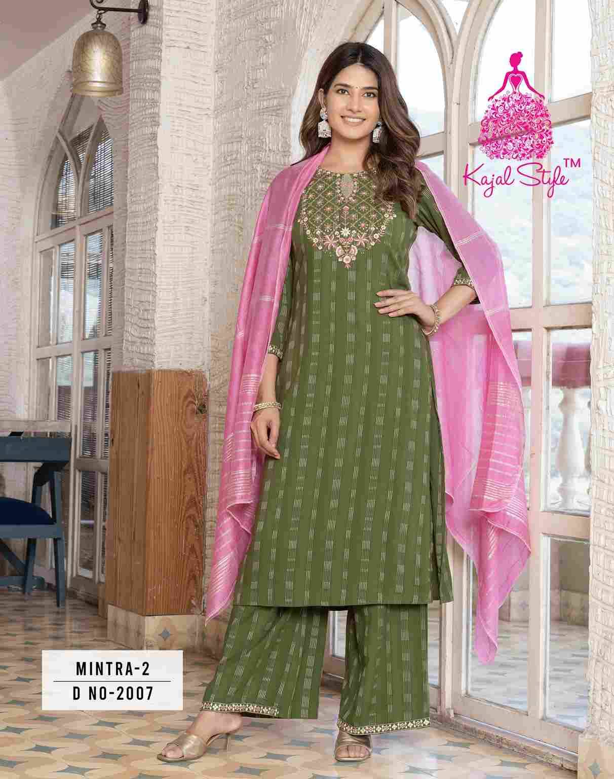 Mintra Vol-2 By Kajal Style 2001 To 2008 Series Beautiful Stylish Festive Suits Fancy Colorful Casual Wear & Ethnic Wear & Ready To Wear Rayon Dresses At Wholesale Price