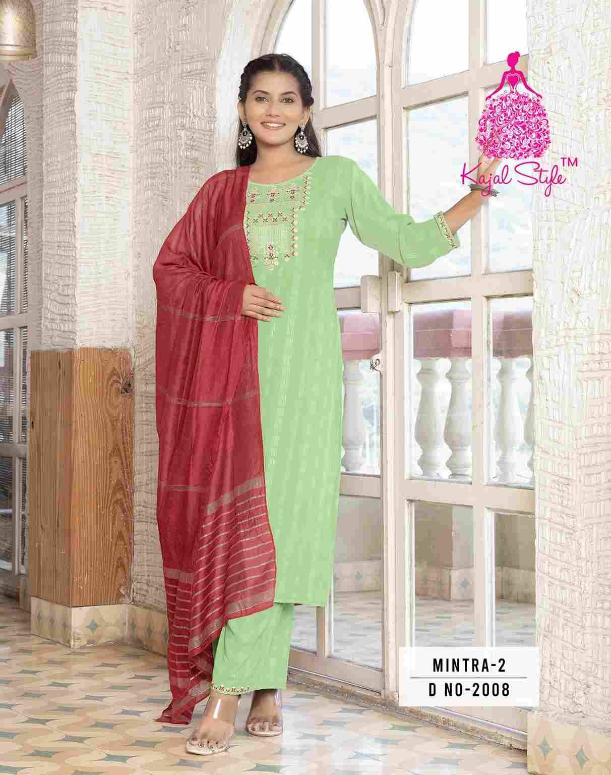 Mintra Vol-2 By Kajal Style 2001 To 2008 Series Beautiful Stylish Festive Suits Fancy Colorful Casual Wear & Ethnic Wear & Ready To Wear Rayon Dresses At Wholesale Price