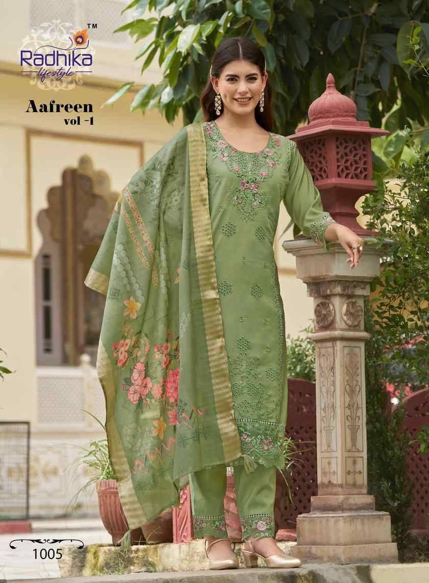 Aafreen Vol-1 By Radhika Lifestyle 1001 To 1006 Series Beautiful Festive Suits Colorful Stylish Fancy Casual Wear & Ethnic Wear Pure Silk Dresses At Wholesale Price