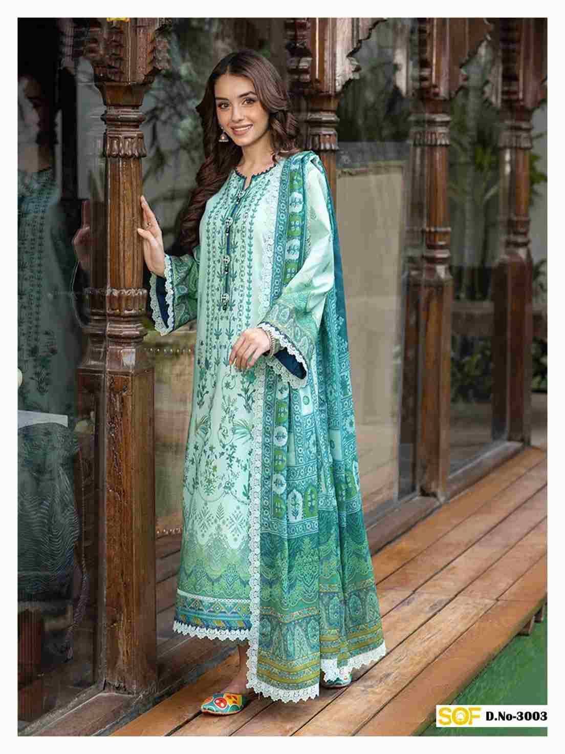 Aliya.B Vol-3 By Shree Om Fab 3001 To 3006 Series Beautiful Festive Suits Stylish Fancy Colorful Casual Wear & Ethnic Wear Pure Lawn Digital Print Dresses At Wholesale Price