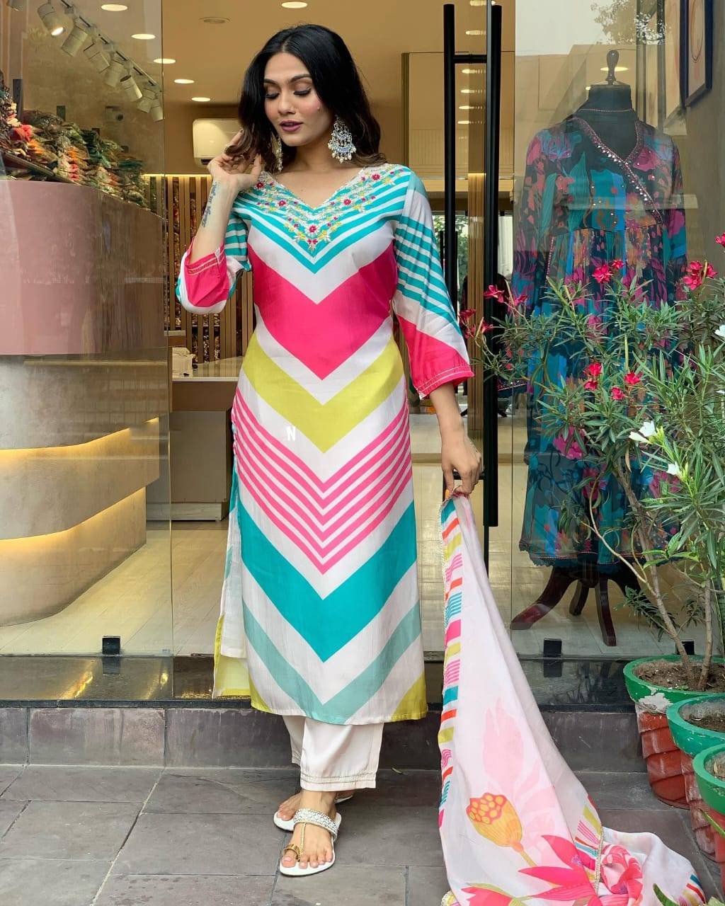 Happy By Fashid Wholesale 01 To 02 Series Beautiful Festive Suits Colorful Stylish Fancy Casual Wear & Ethnic Wear Muslin Dresses At Wholesale Price