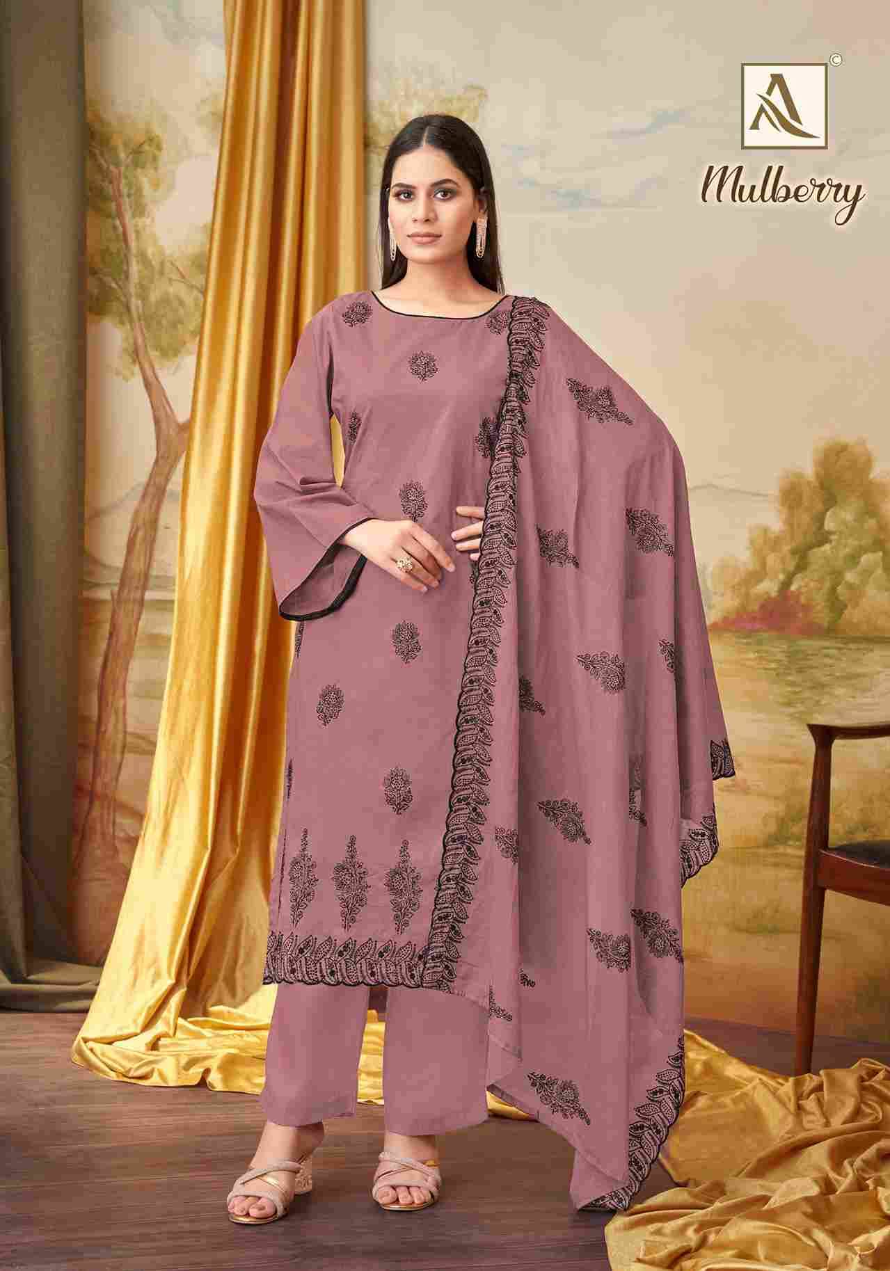 Mulberry By Alok Suit 1645-001 To 1645-008 Series Beautiful Festive Suits Stylish Fancy Colorful Casual Wear & Ethnic Wear Pure Cambric Cotton Embroidered Dresses At Wholesale Price