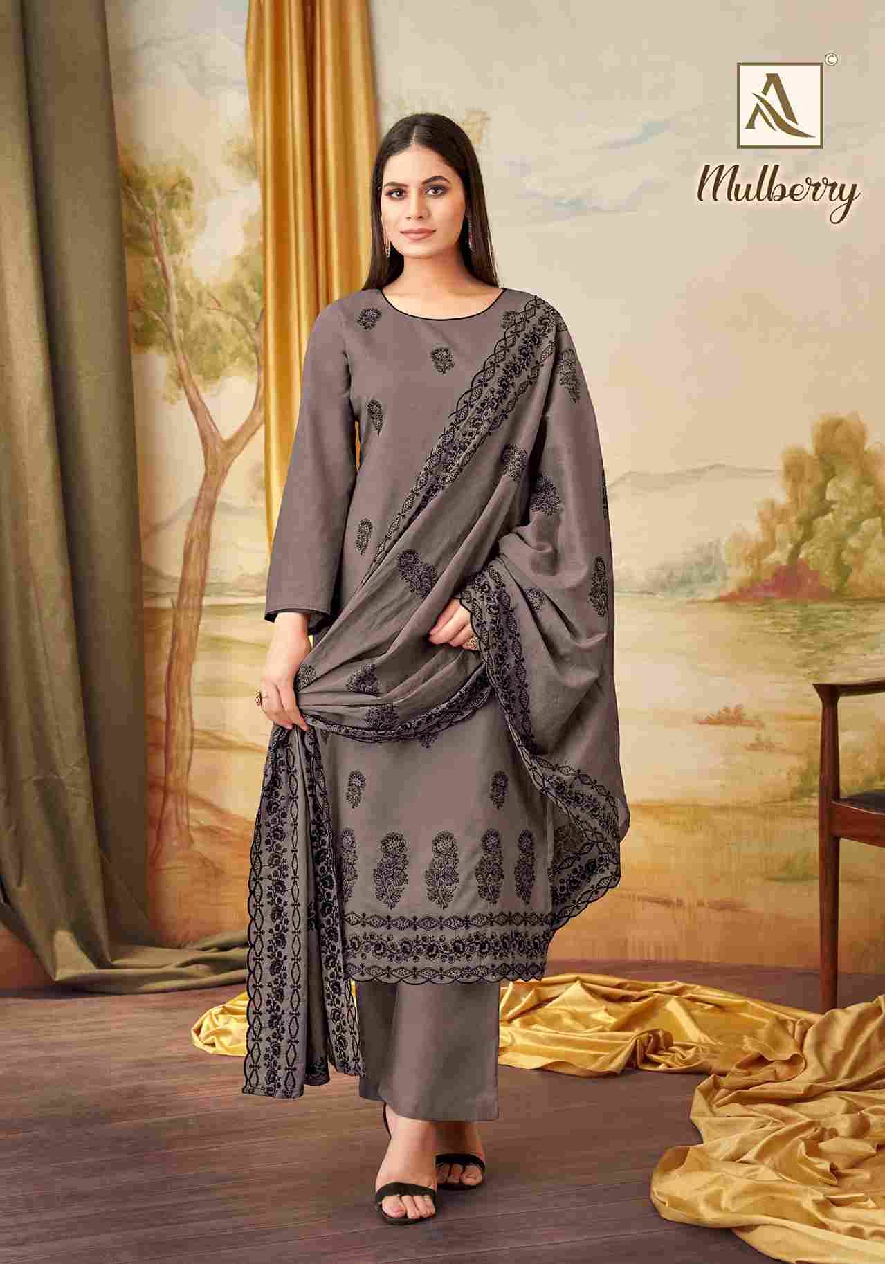 Mulberry By Alok Suit 1645-001 To 1645-008 Series Beautiful Festive Suits Stylish Fancy Colorful Casual Wear & Ethnic Wear Pure Cambric Cotton Embroidered Dresses At Wholesale Price