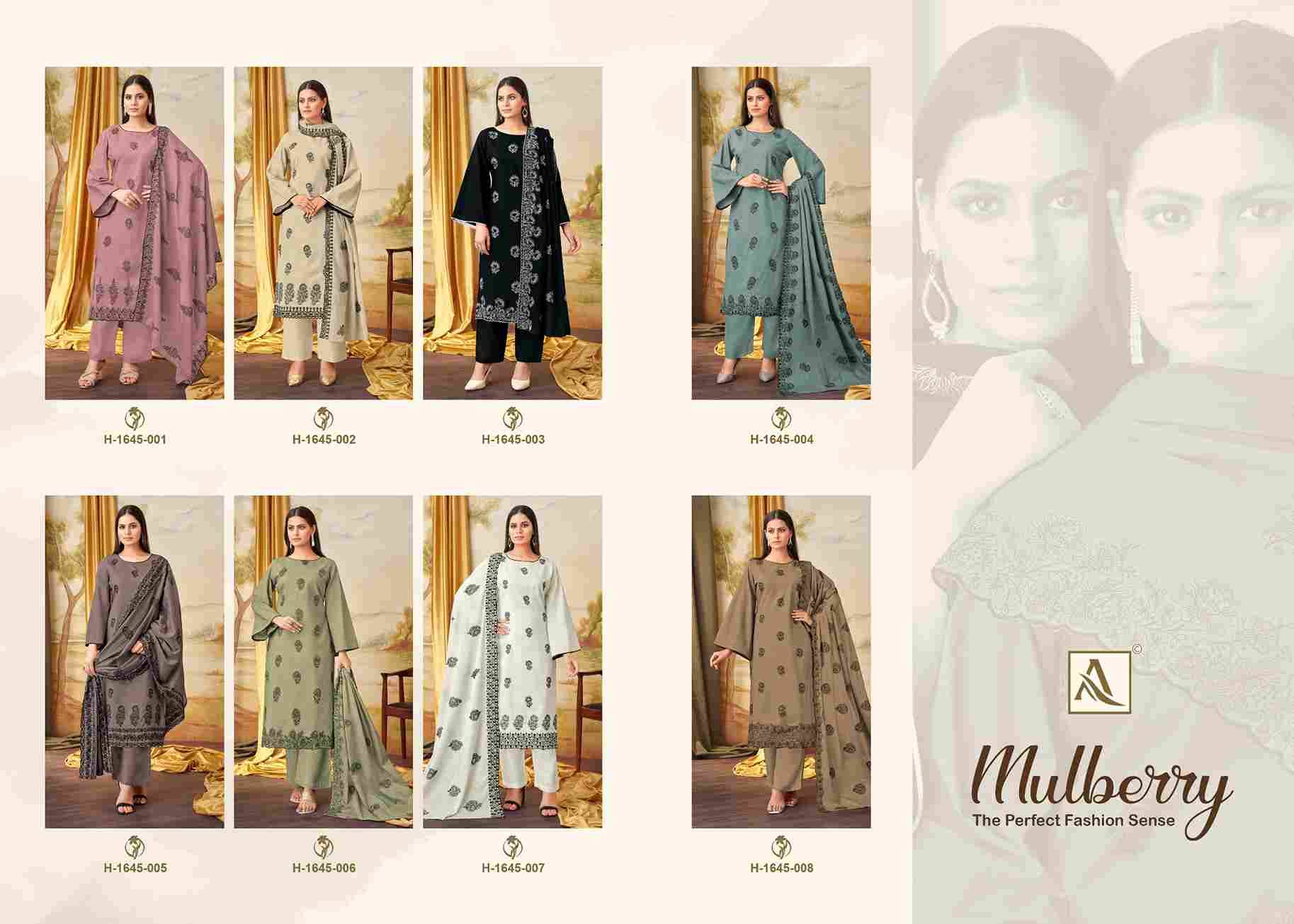 Mulberry By Alok Suit 1645-001 To 1645-008 Series Beautiful Festive Suits Stylish Fancy Colorful Casual Wear & Ethnic Wear Pure Cambric Cotton Embroidered Dresses At Wholesale Price