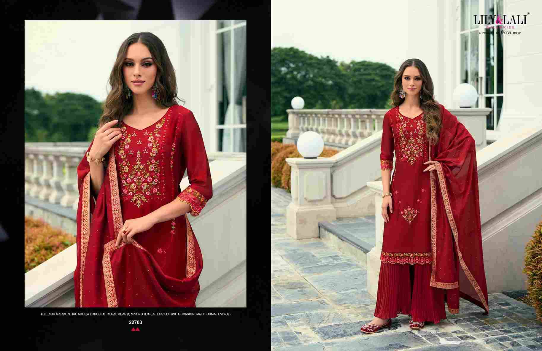 Malang Vol-2 By Lily And Lali 22701 To 22706 Series Beautiful Festive Suits Colorful Stylish Fancy Casual Wear & Ethnic Wear Vichitra Silk Dresses At Wholesale Price