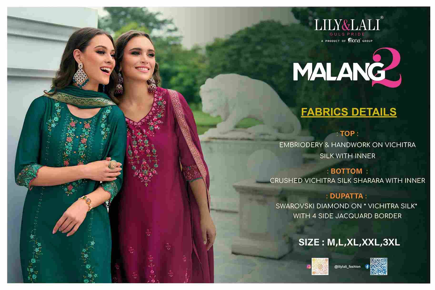 Malang Vol-2 By Lily And Lali 22701 To 22706 Series Beautiful Festive Suits Colorful Stylish Fancy Casual Wear & Ethnic Wear Vichitra Silk Dresses At Wholesale Price