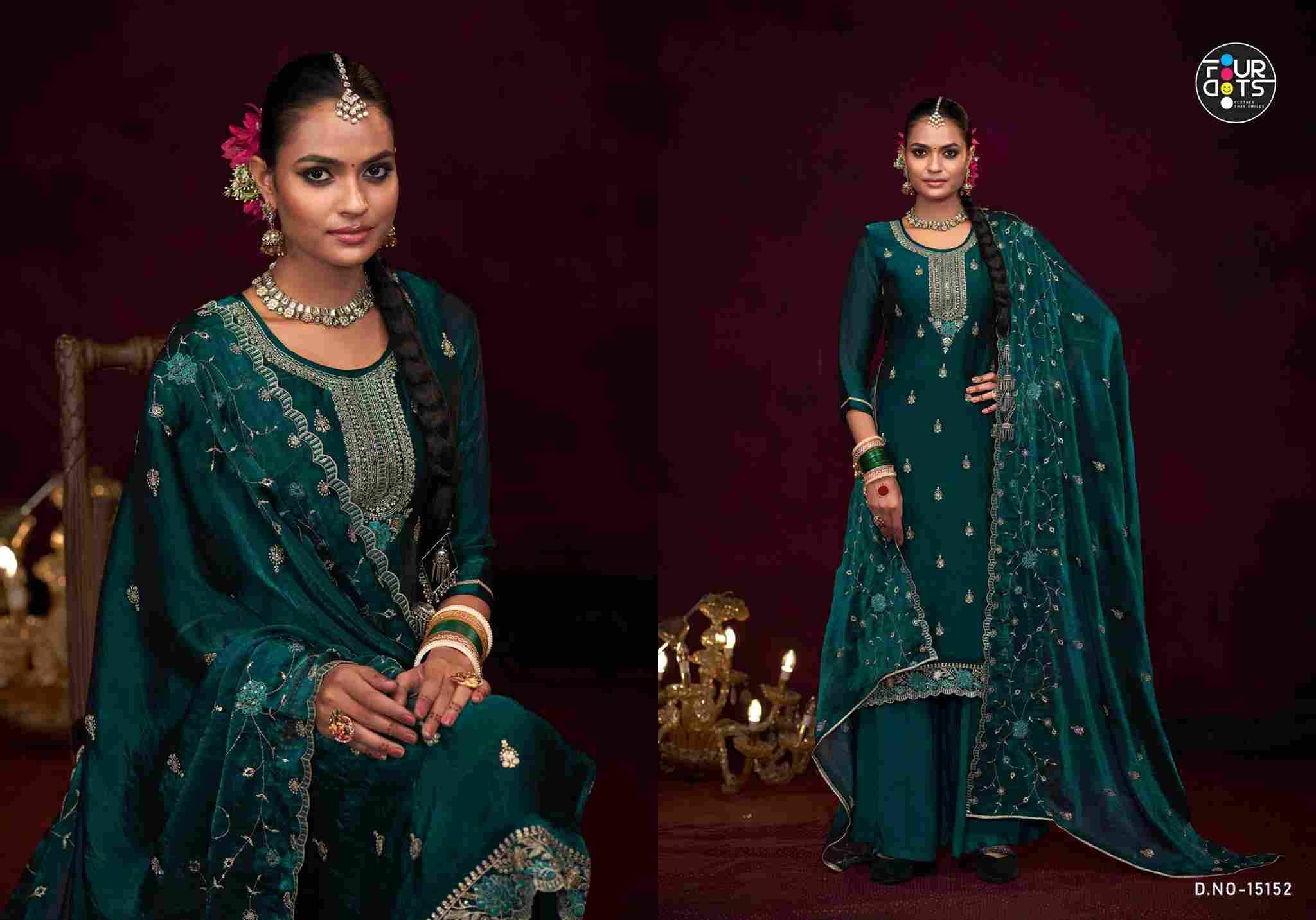 Tyohar By Four Dots 15151 To 15154 Series Beautiful Stylish Festive Suits Fancy Colorful Casual Wear & Ethnic Wear & Ready To Wear Viscose Silk Dresses At Wholesale Price