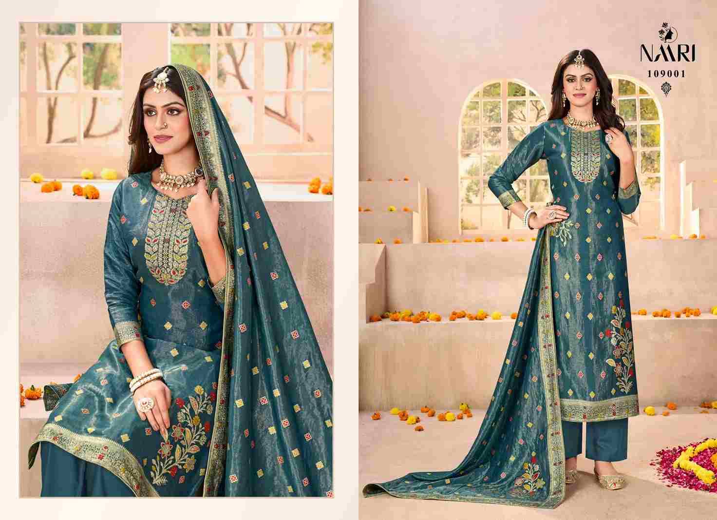 Stree By Naari 109001 To 109004 Series Beautiful Stylish Festive Suits Fancy Colorful Casual Wear & Ethnic Wear & Ready To Wear Pure Jacquard Dresses At Wholesale Price