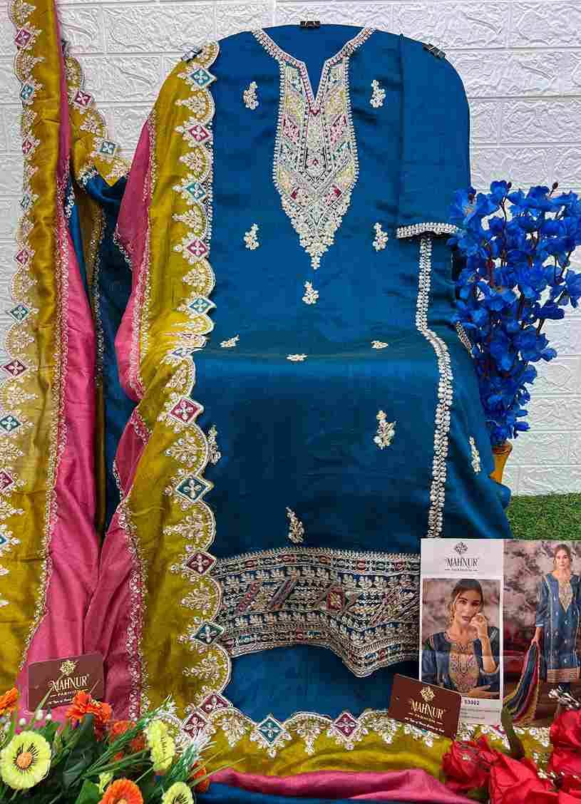 Mahnur Vol-53 By Mahnur Fashion 53001 To 53002 Series Beautiful Pakistani Suits Colorful Stylish Fancy Casual Wear & Ethnic Wear Silk Dresses At Wholesale Price