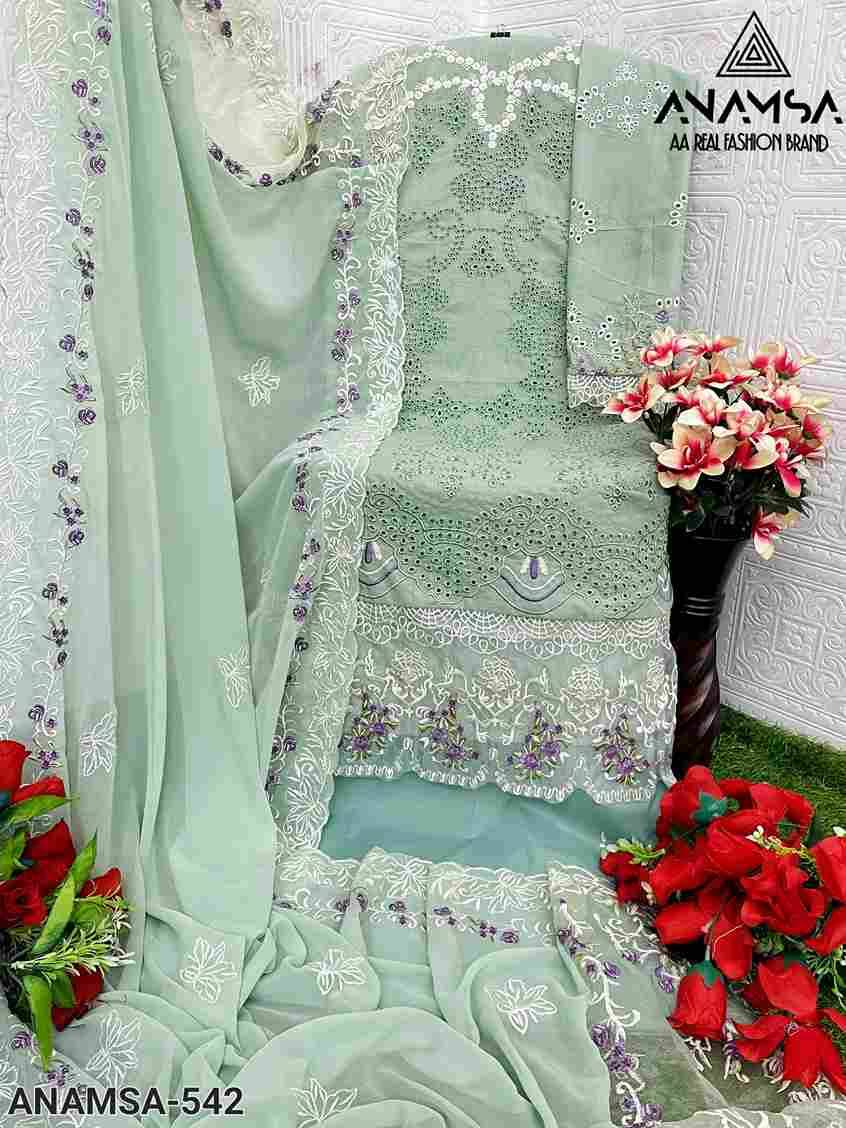 Anamsa Hit Design 542 By Fashid Wholesale Beautiful Pakistani Suits Colorful Stylish Fancy Casual Wear & Ethnic Wear Pure Jam Cotton Embroidered Dresses At Wholesale Price