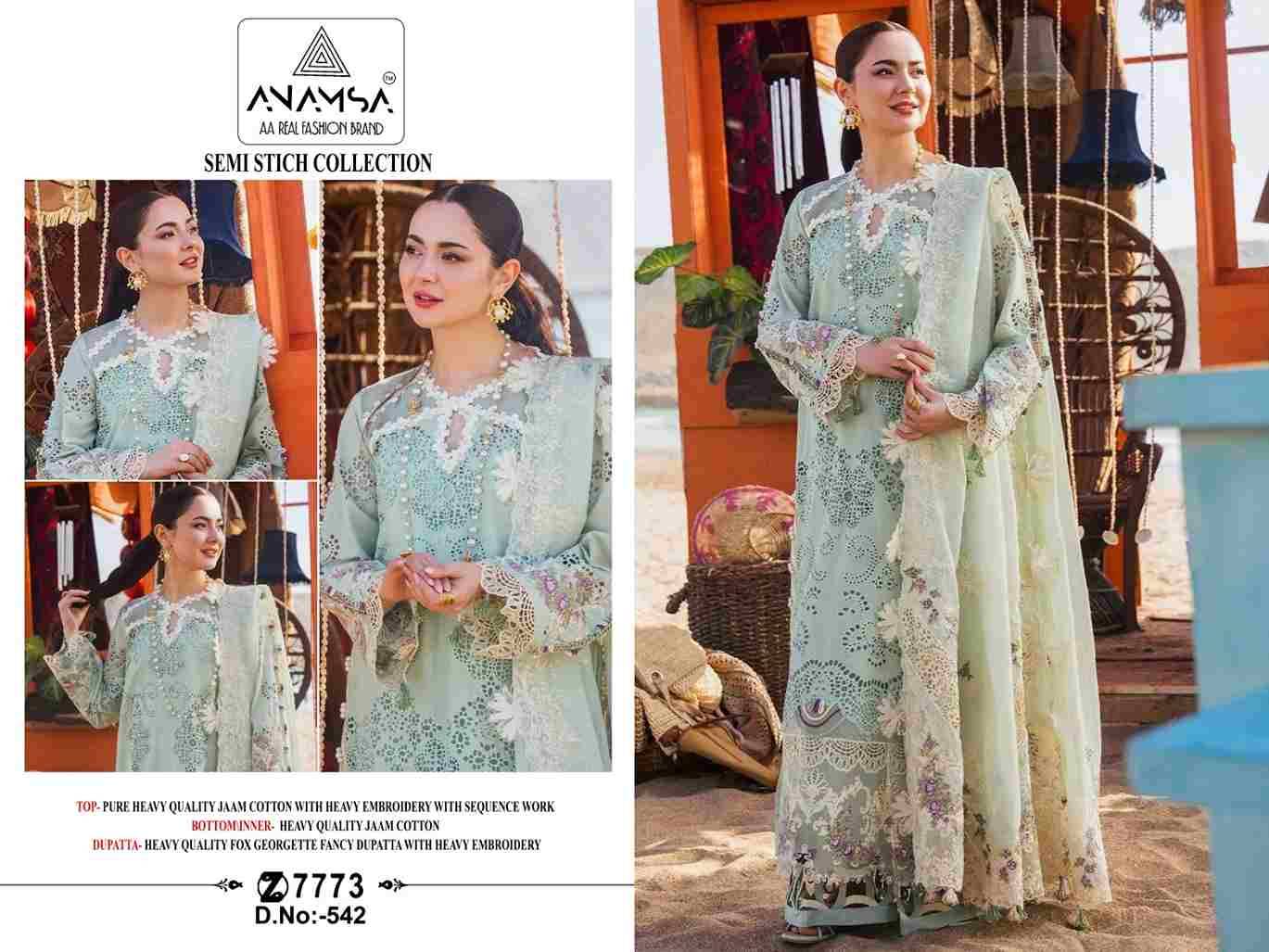 Anamsa Hit Design 542 By Fashid Wholesale Beautiful Pakistani Suits Colorful Stylish Fancy Casual Wear & Ethnic Wear Pure Jam Cotton Embroidered Dresses At Wholesale Price