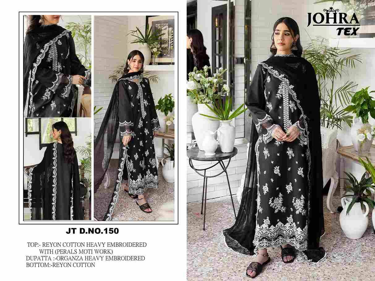 Johra Hit Design 150 By Johra Tex Beautiful Pakistani Suits Colorful Stylish Fancy Casual Wear & Ethnic Wear Rayon Cotton Embroidered Dresses At Wholesale Price