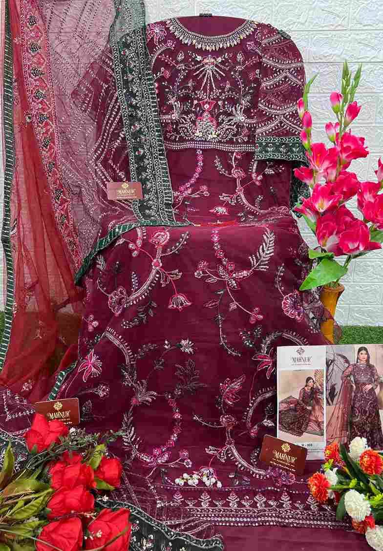 Mahnur Hit Design M-906 By Mahnur Fashion Designer Pakistani Suits Beautiful Fancy Stylish Colorful Party Wear & Occasional Wear Net Embroidery Dresses At Wholesale Price